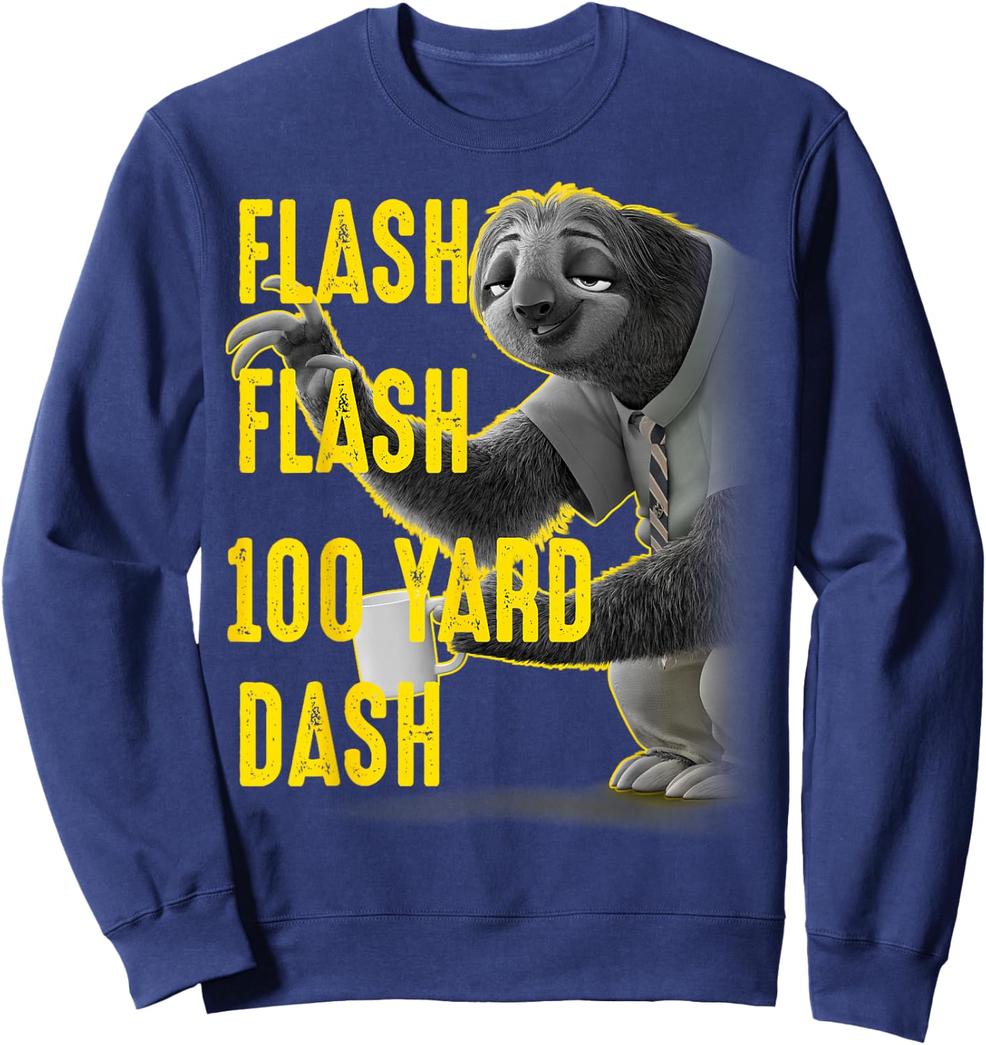 Disney Zootopia Flash Flash 100 Yard Dash Portrait Sweatshirt - Sweatshirt | Navy