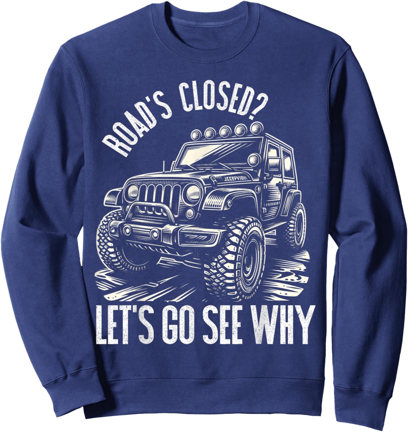 Offroad Racing Dad SxS 4X4 Off-Roading SUV UTV Car Lovers Sweatshirt - Sweatshirt | Navy