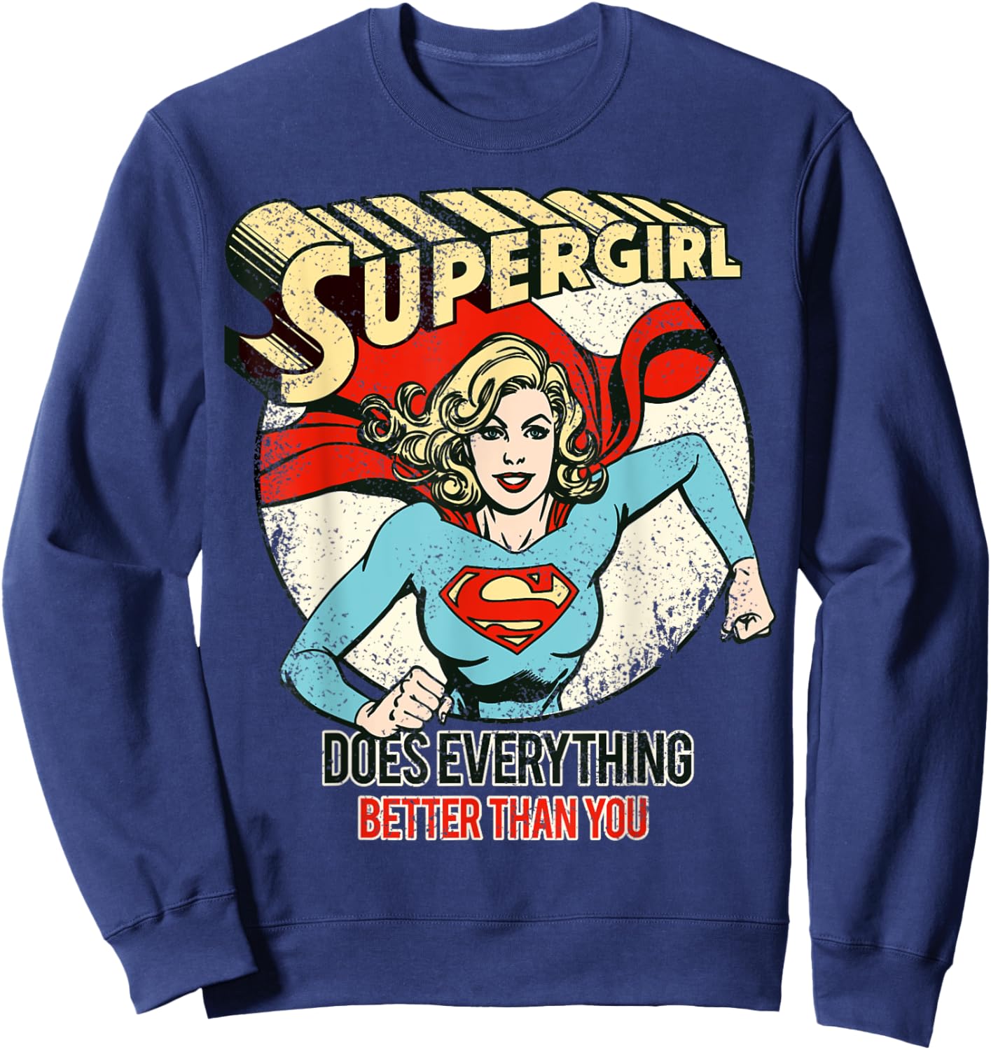 DC Supergirl Text Better Than You Sweatshirt - Sweatshirt | Navy