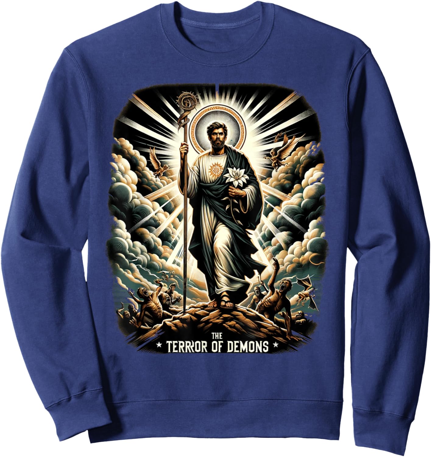 Saint Joseph Catholic Father And Worker Sweatshirt - Sweatshirt | Navy