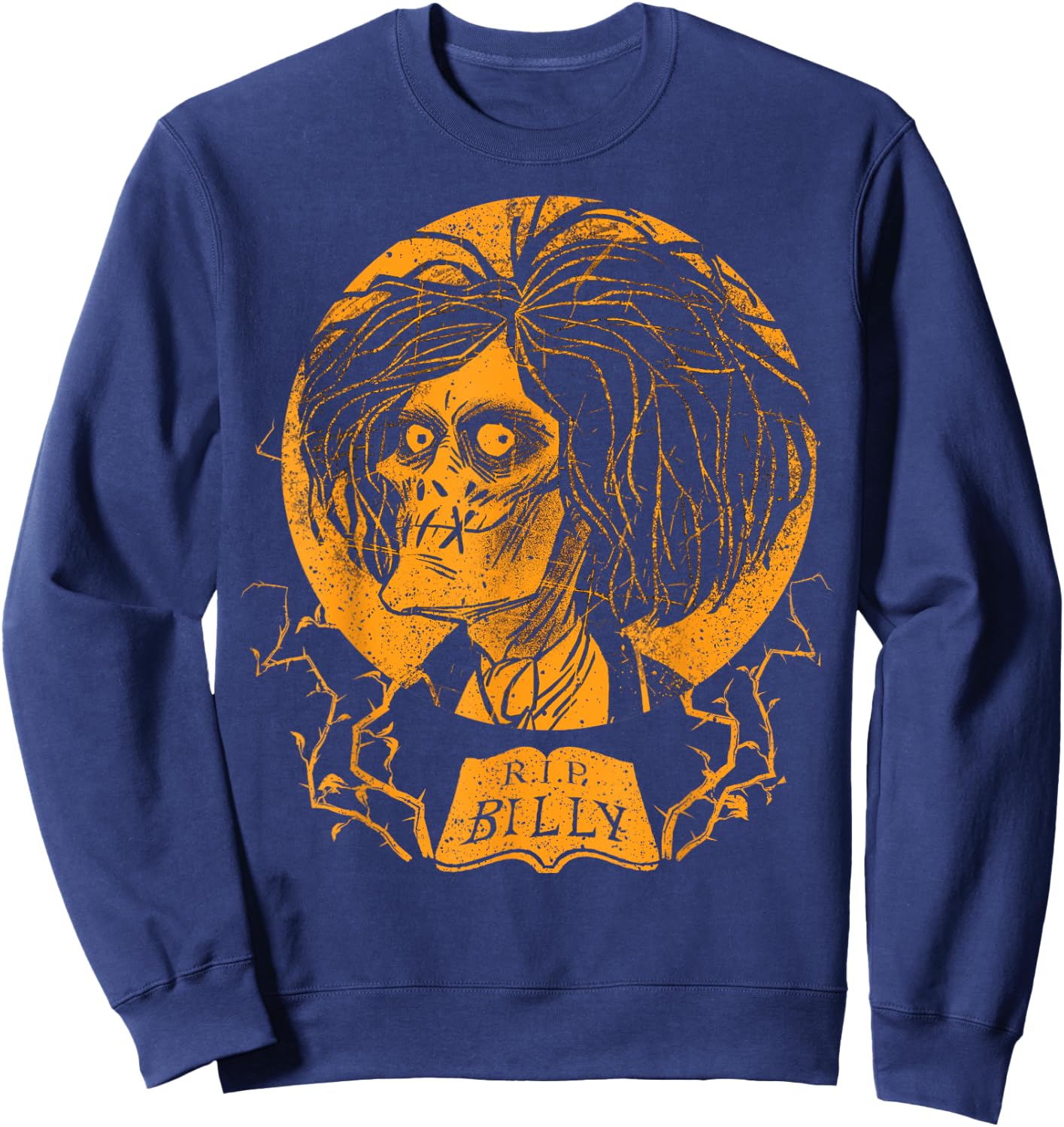 Disney Hocus Pocus RIP Billy Halloween Tombstone Retro Sweatshirt - Sweatshirt | Navy