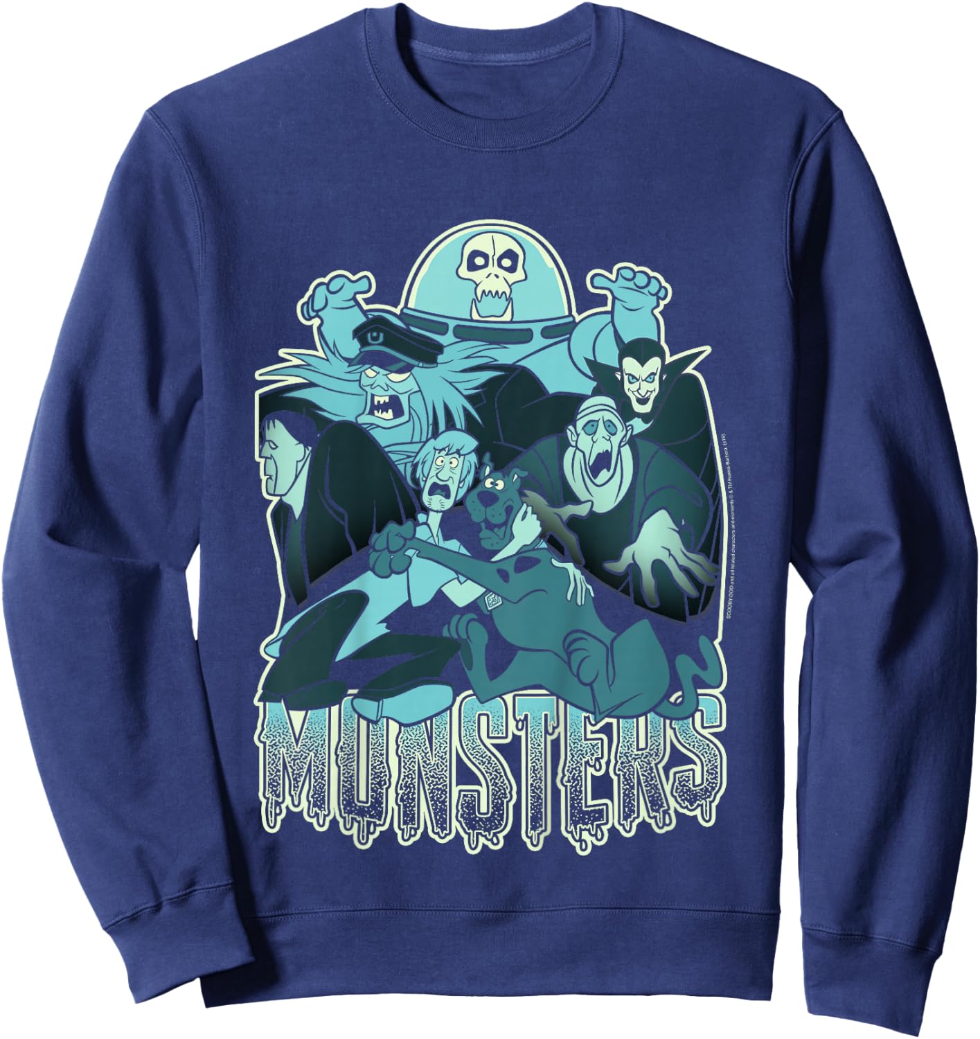 Kids Scooby-Doo Shaggy And Scooby Monsters Group Shot Sweatshirt - Sweatshirt | Navy