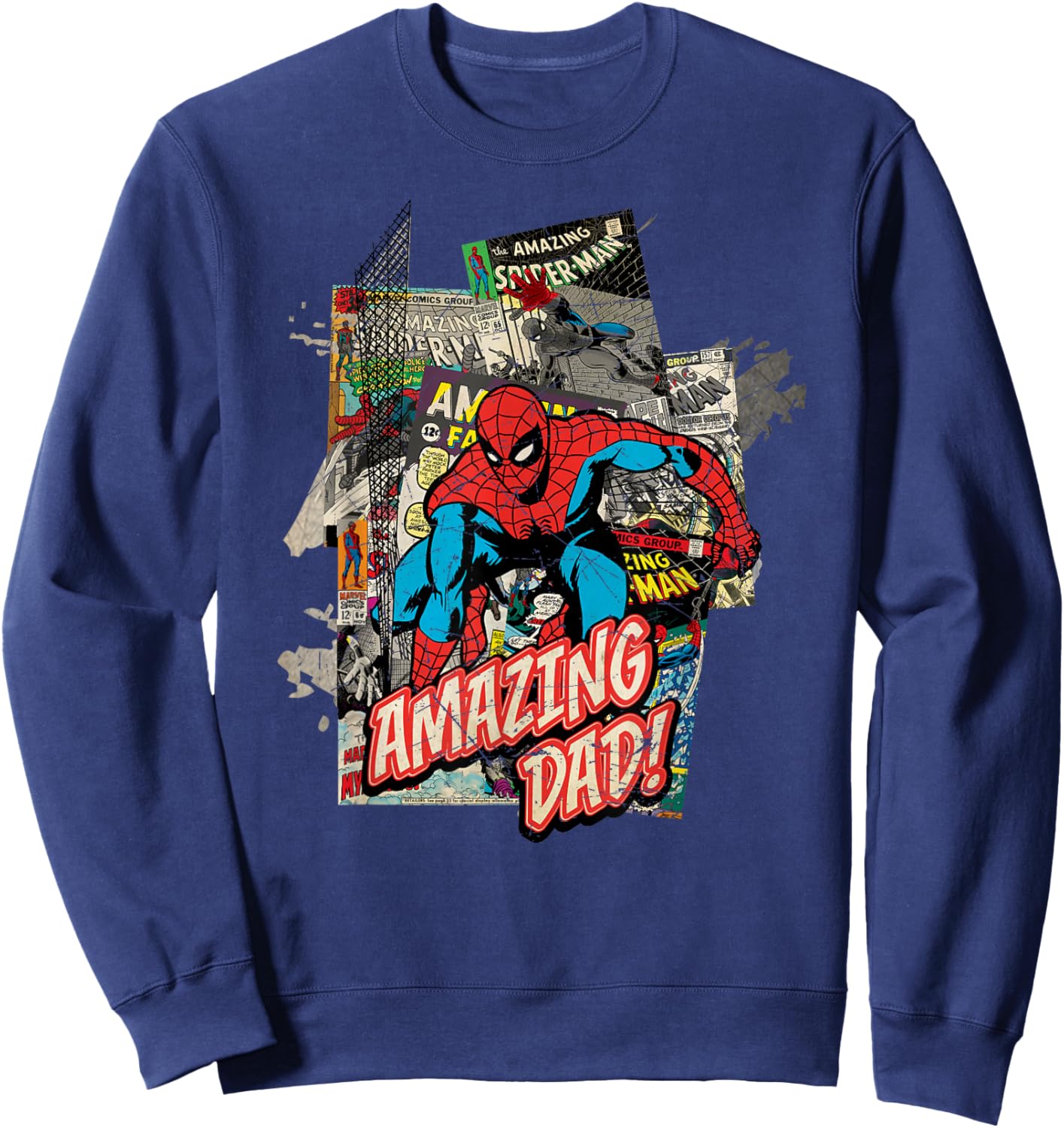 Marvel Spider-Man Amazing Dad for Father's Day Sweatshirt - Sweatshirt | Navy