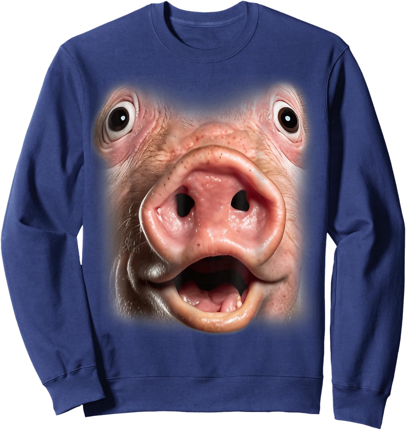 Funny Pig Face Funny Oddly Specific Dank Meme Sweatshirt - Sweatshirt | Navy