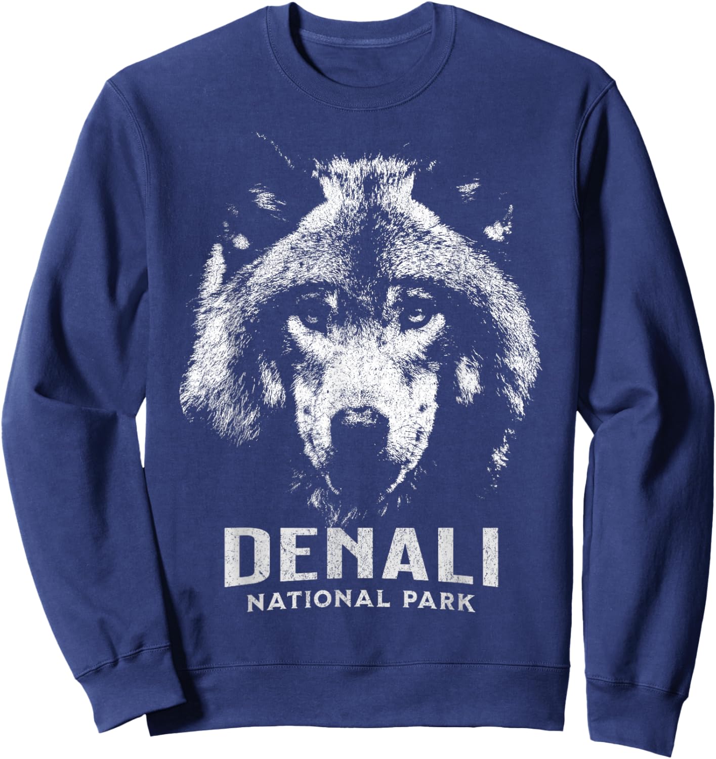 Denali National Park Wolf Sweatshirt - Sweatshirt | Navy