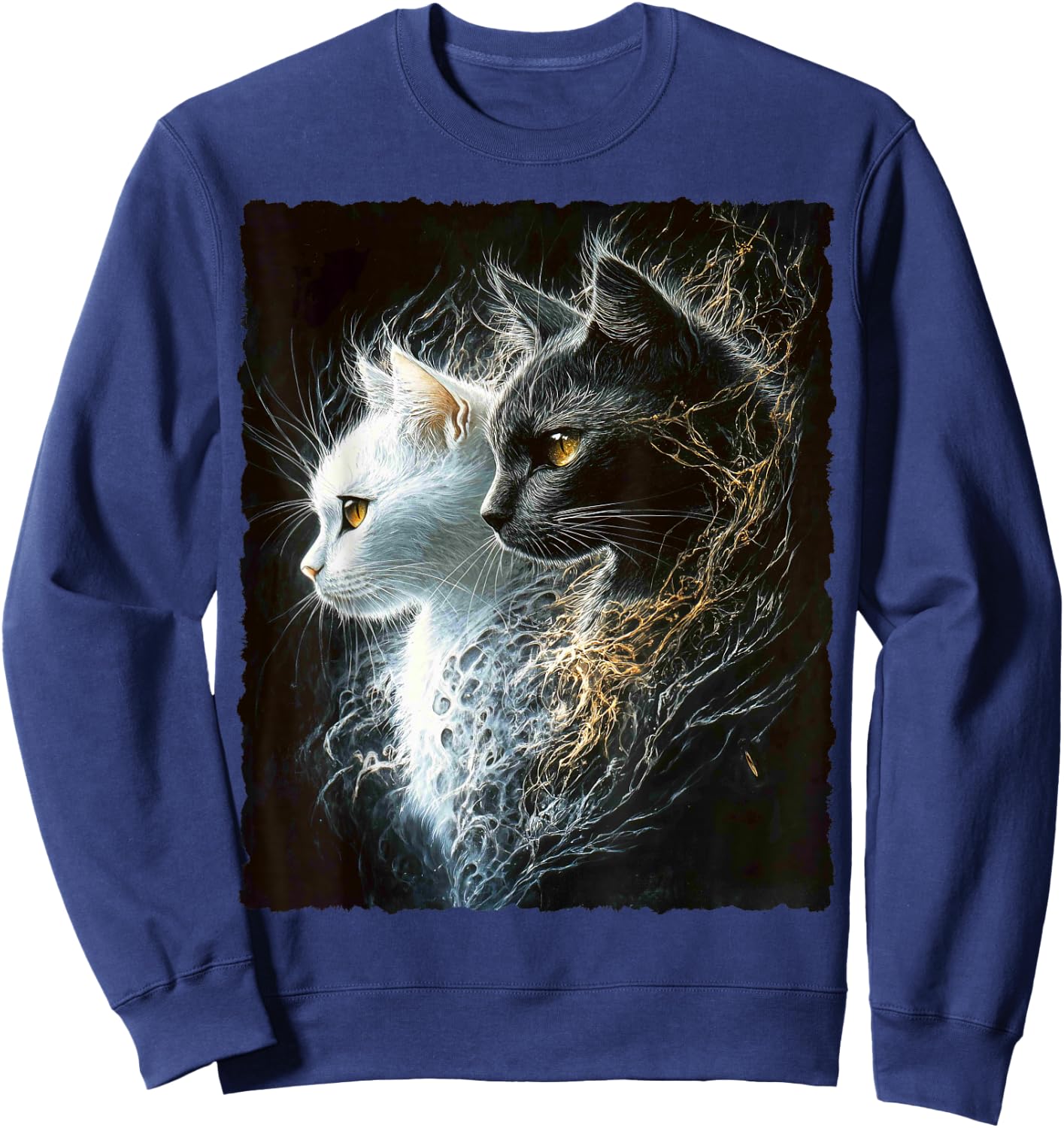 Cute Magical Cat Kitten Fantasy Art Design Sweatshirt - Sweatshirt | Navy
