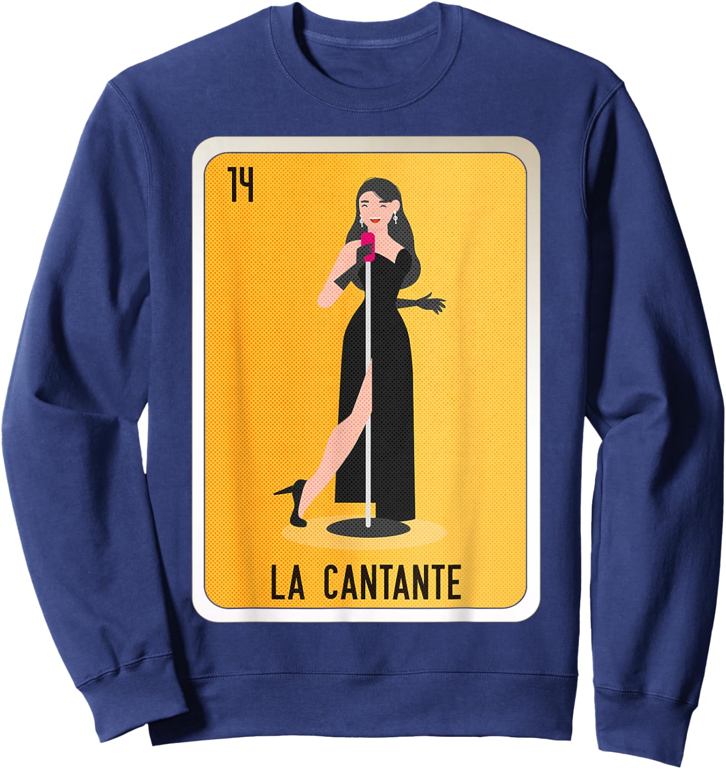 La Cantante Mexican Slang Chicano Bingo Cards Sweatshirt - Sweatshirt | Navy
