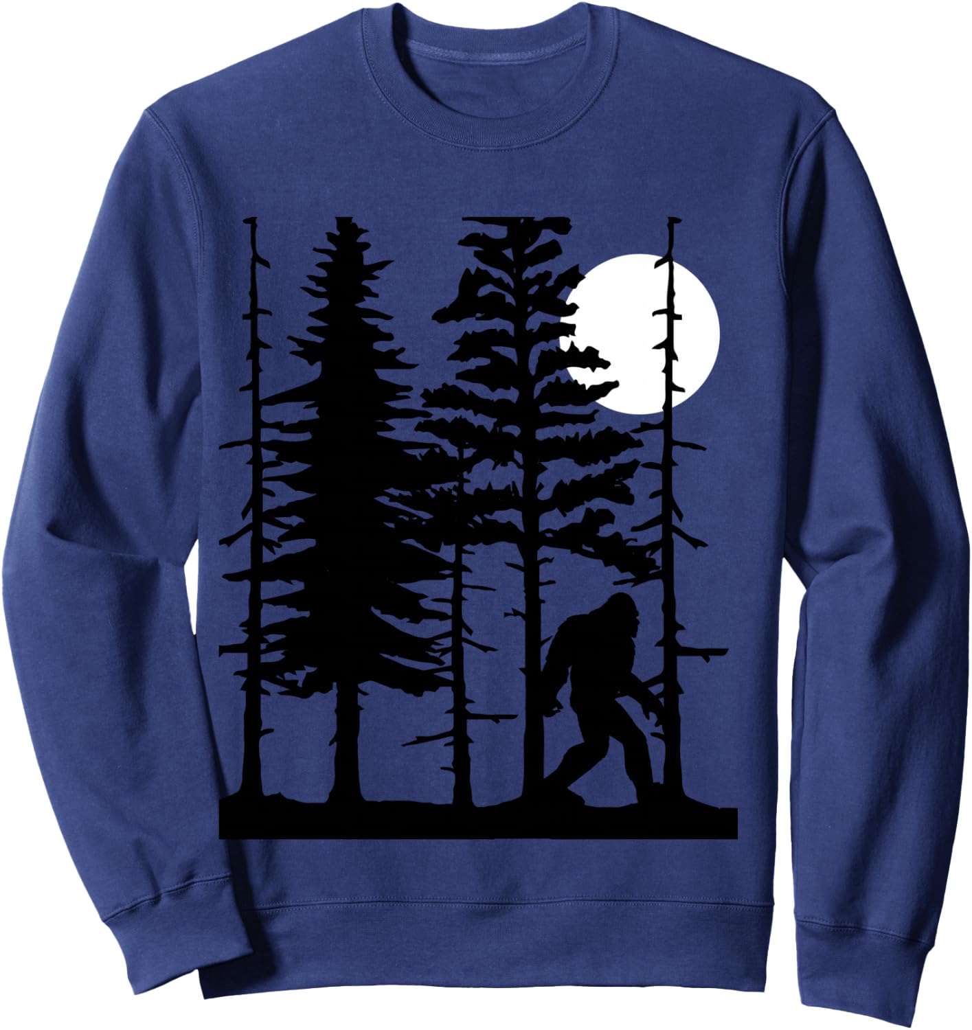 Bigfoot Hiding in Forest for Sasquatch Believers Sweatshirt - Sweatshirt | Navy