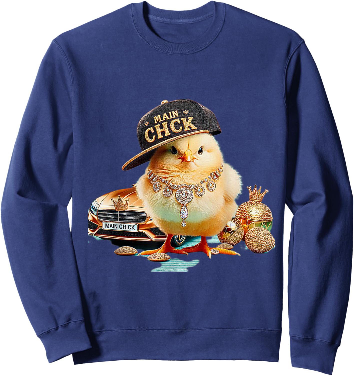 Main Chick Energy | Ultimate Chicken Swag for wife or mom Sweatshirt - Sweatshirt | Navy
