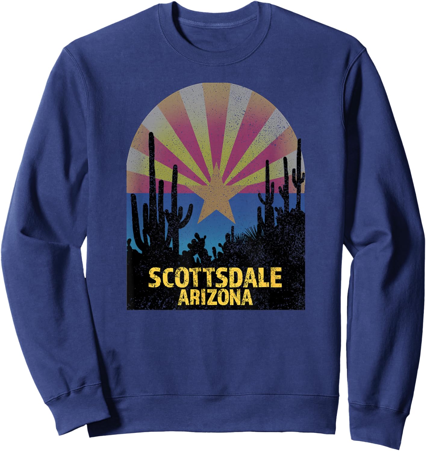 Scottsdale Arizona - Scottdale AZ Distressed Shirt Sweatshirt - Sweatshirt | Navy