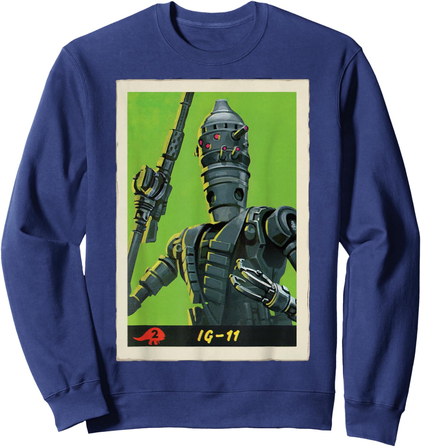 Star Wars The Mandalorian IG-11 Vintage Style Poster Sweatshirt - Sweatshirt | Navy