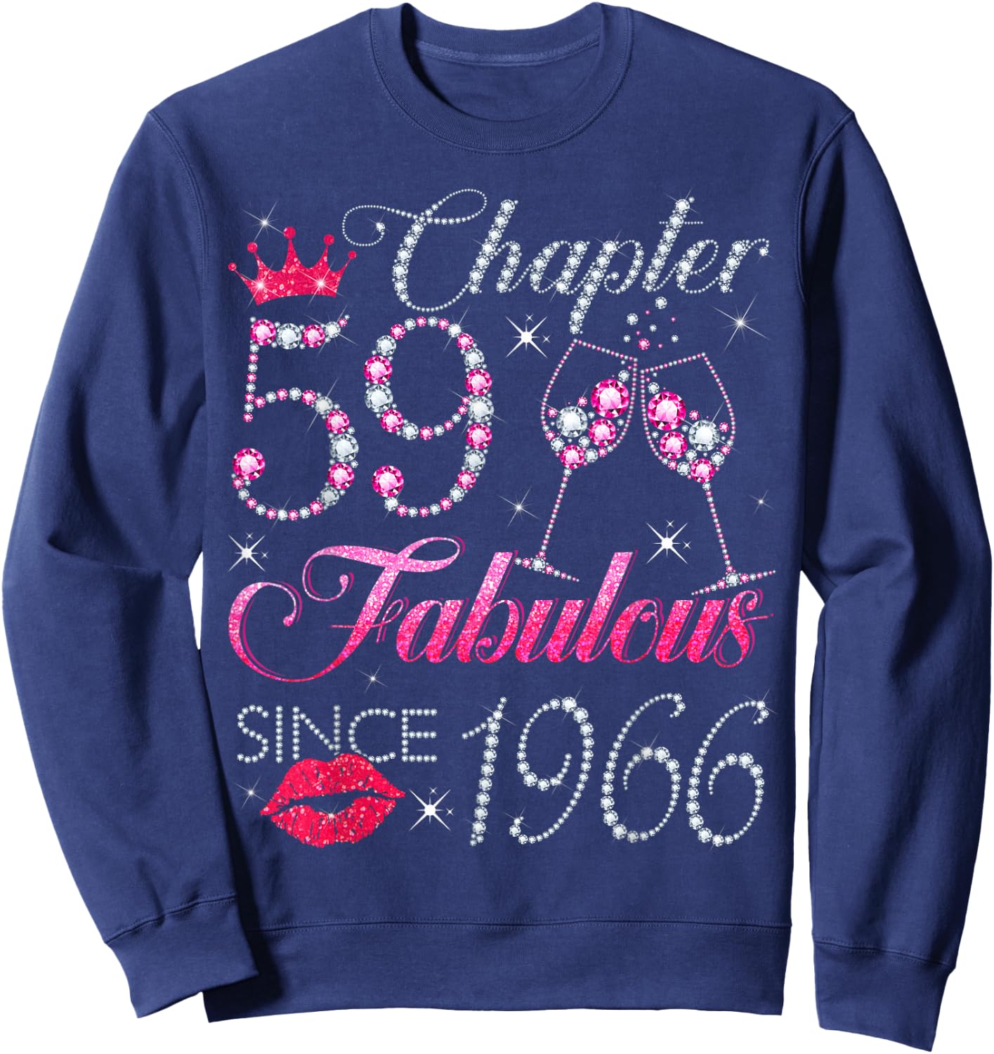 Chapter 59 Fabulous Since 1966 59Th Birthday Gift Sweatshirt - Sweatshirt | Navy