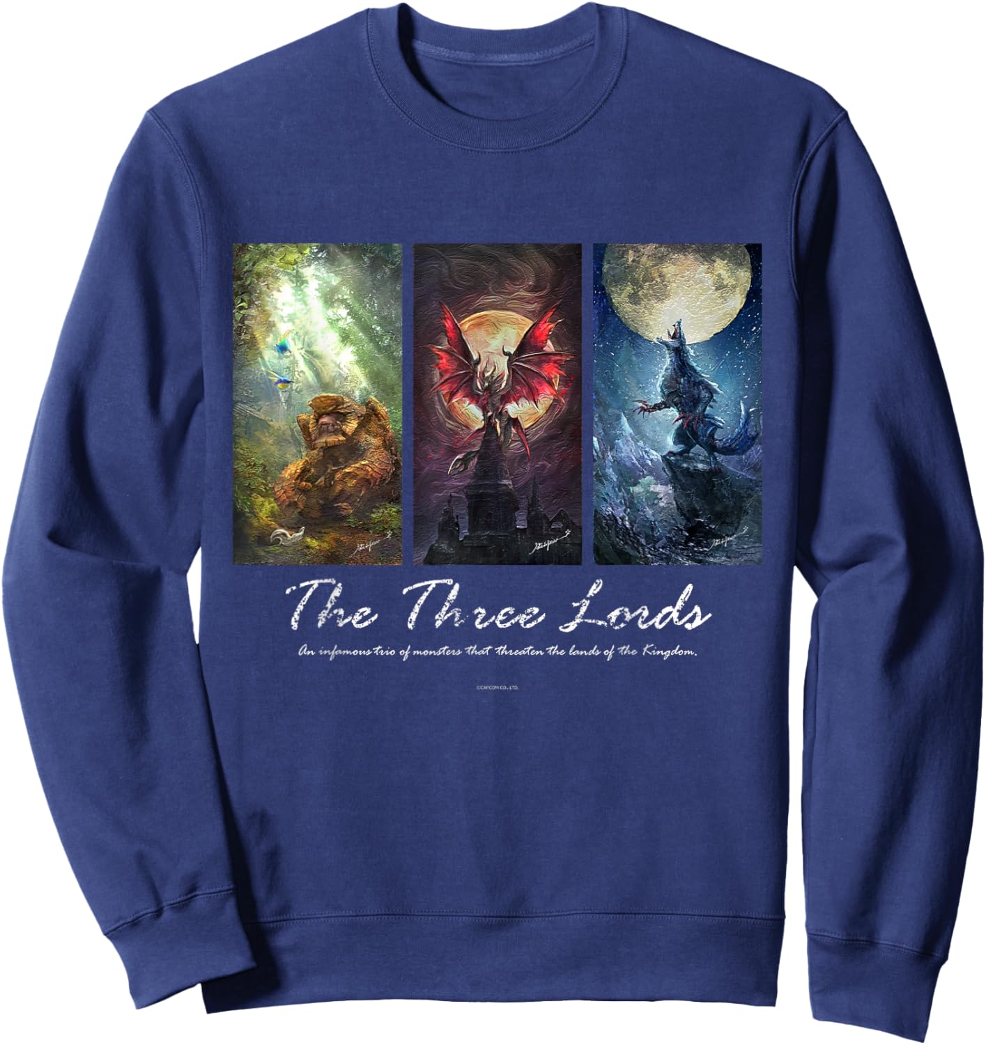 Monster Hunter Rise: Sunbreak The Three Lords Sweatshirt - Sweatshirt | Navy