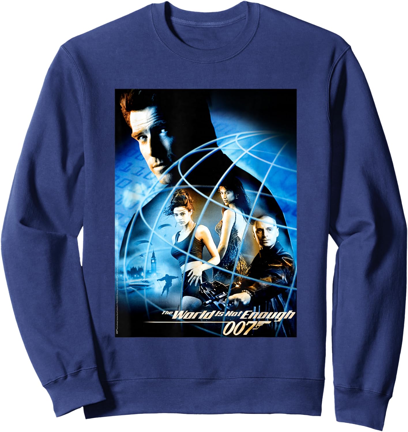 Official James Bond 007 The World is Not Enough Sweatshirt - Sweatshirt | Navy