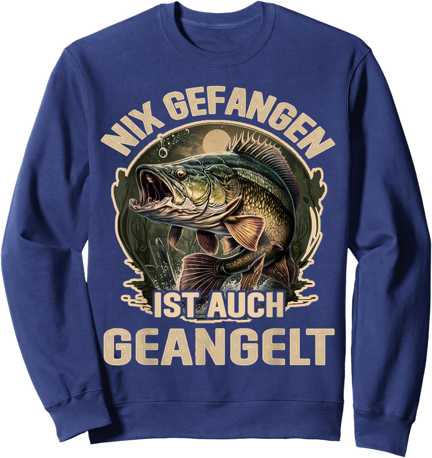 Angler Angeln lustige Angelsprüche Geschenk, Lustiges Angel , Schwarz, S Sweatshirt - Sweatshirt | Navy
