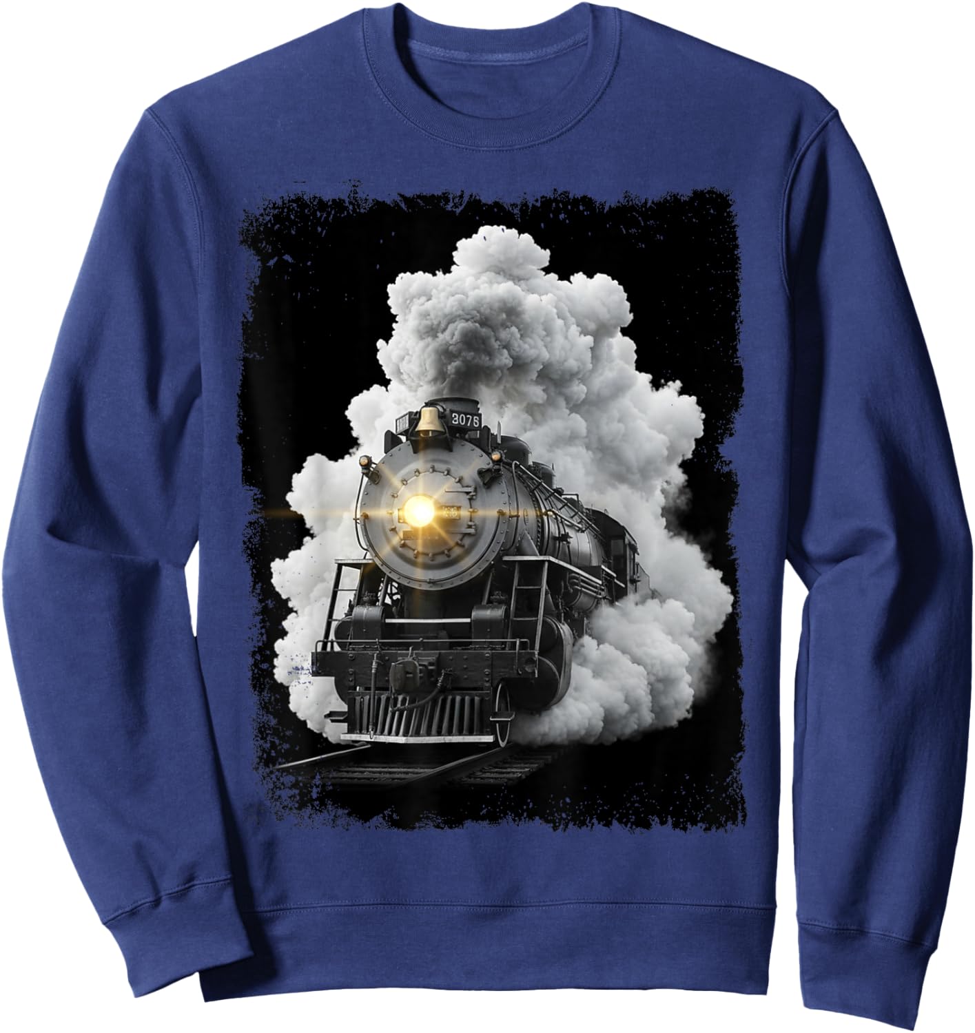 Steam Train Locomotive Engine Conductor Railway Boys Men Sweatshirt - Sweatshirt | Navy