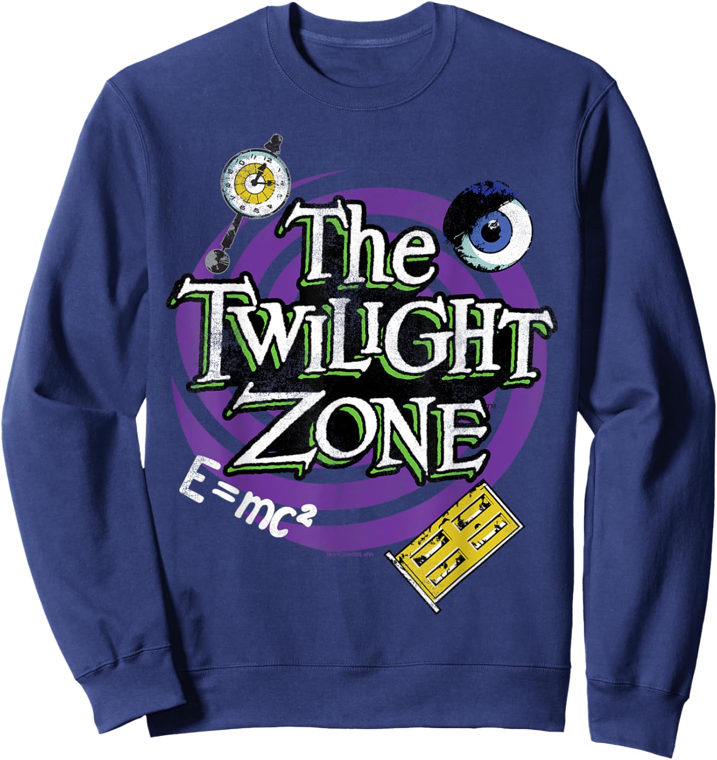 The Twilight Zone Title Halloween Spiral Door Purple Sweatshirt - Sweatshirt | Navy
