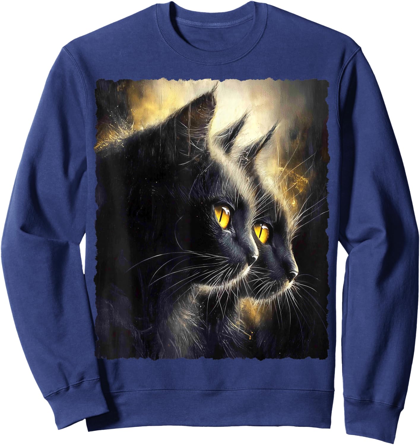 Cute Magical Cat Kitten Fantasy Art Design Sweatshirt - Sweatshirt | Navy