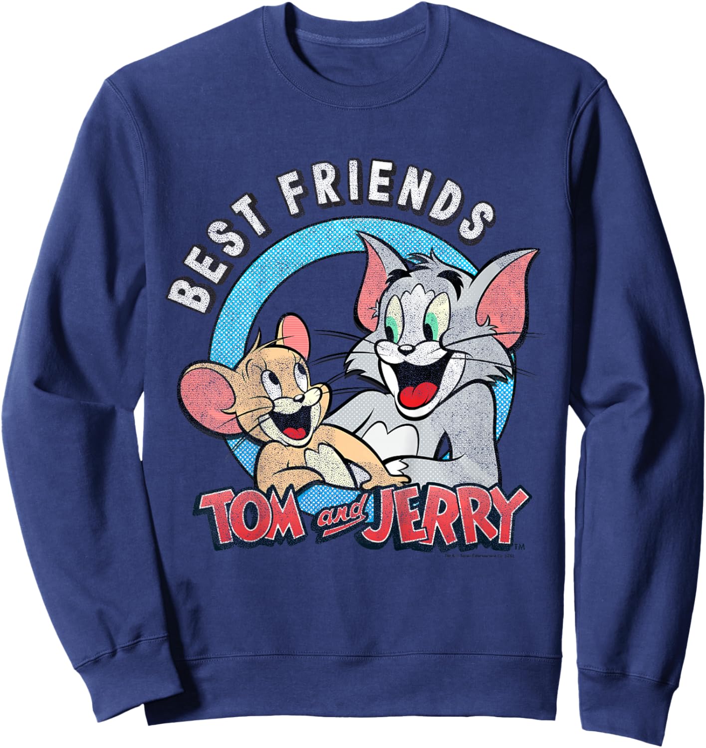 Kids Tom and Jerry Best Friends Portrait Sweatshirt - Sweatshirt | Navy