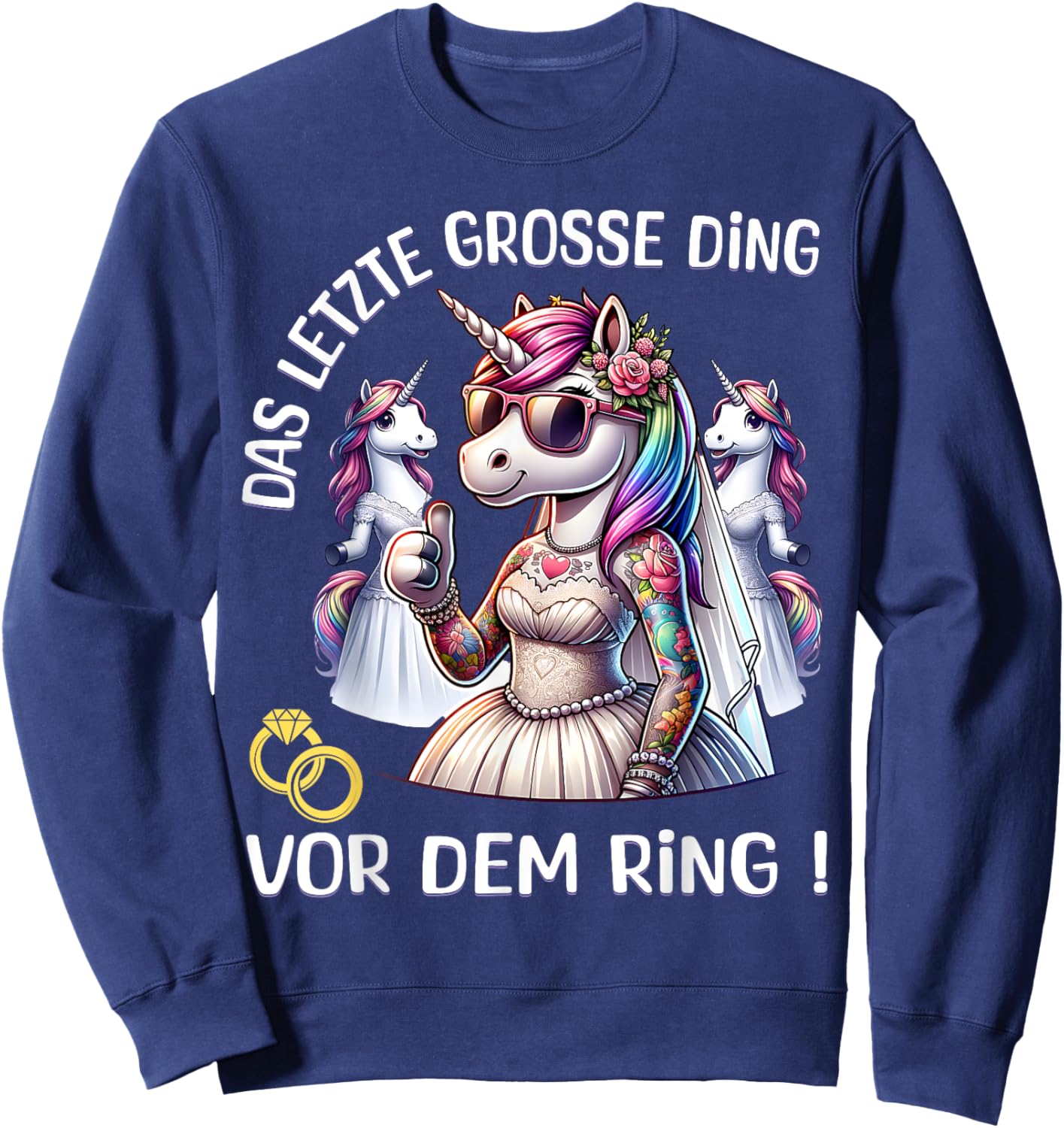 JGA Team Braut Junggesellinnenabschied Poltern Frauen Sweatshirt - Sweatshirt | Navy