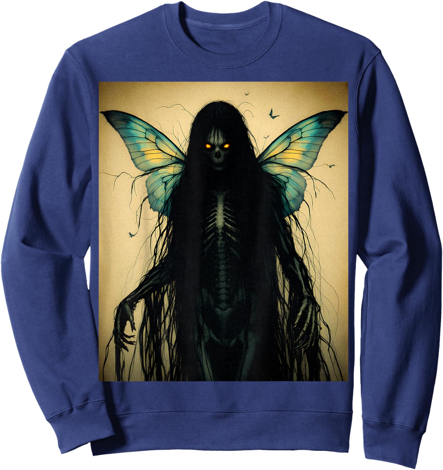 Ethereal Fairy Gothic Dark Art Aesthetic Grunge Horror Sweatshirt - Sweatshirt | Navy