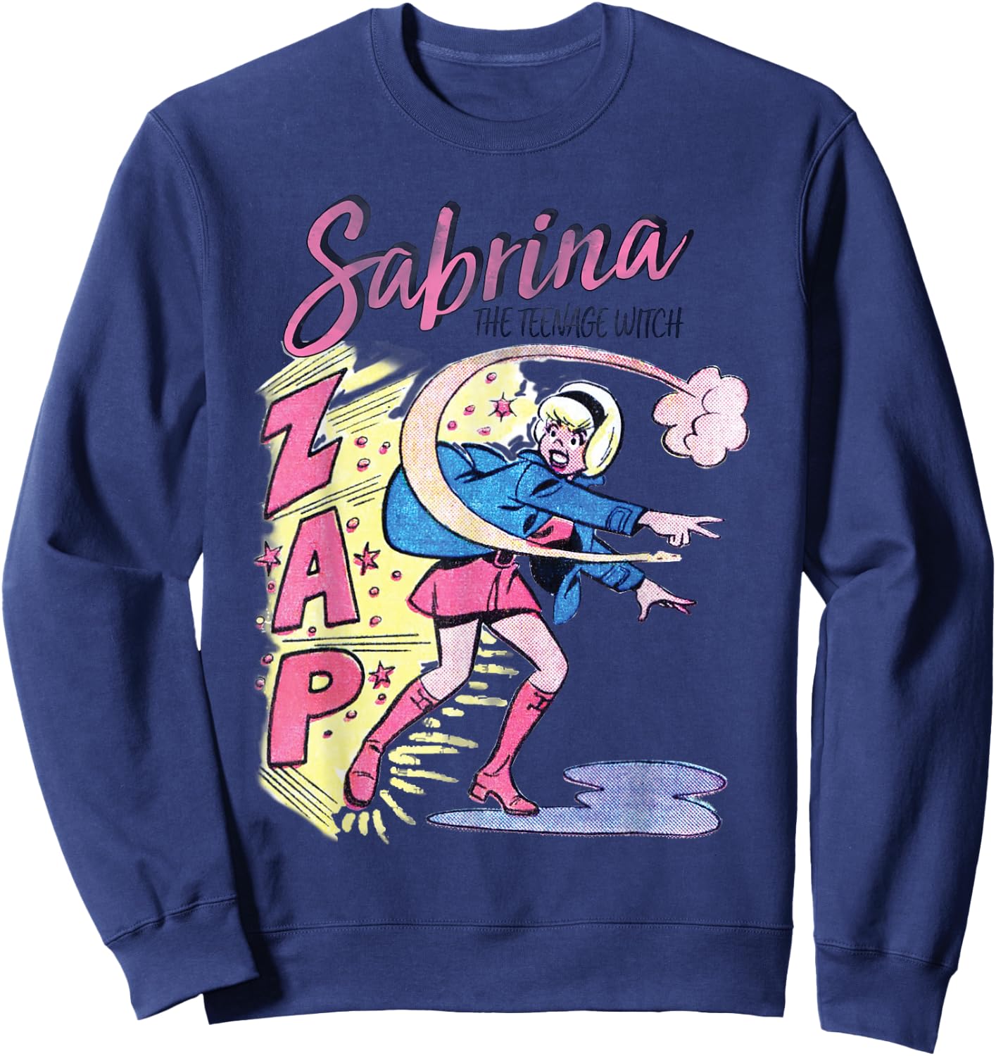 Sabrina The Teenage Witch Vintage ZAP Sweatshirt - Sweatshirt | Navy