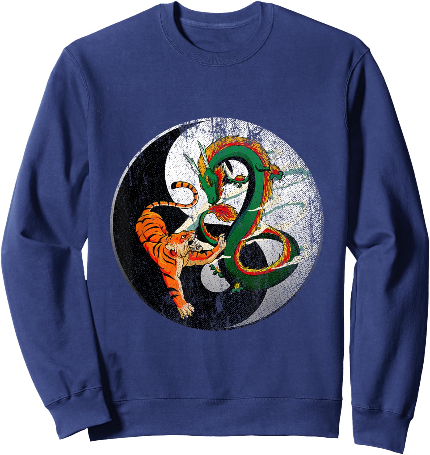 Dragon Yin Yang Tiger Sweatshirt - Sweatshirt | Navy