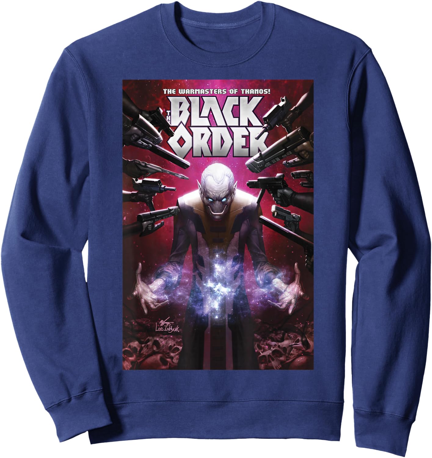 Marvel Comixology Black Order Ebony Maw Comic Book Cover Sweatshirt - Sweatshirt | Navy