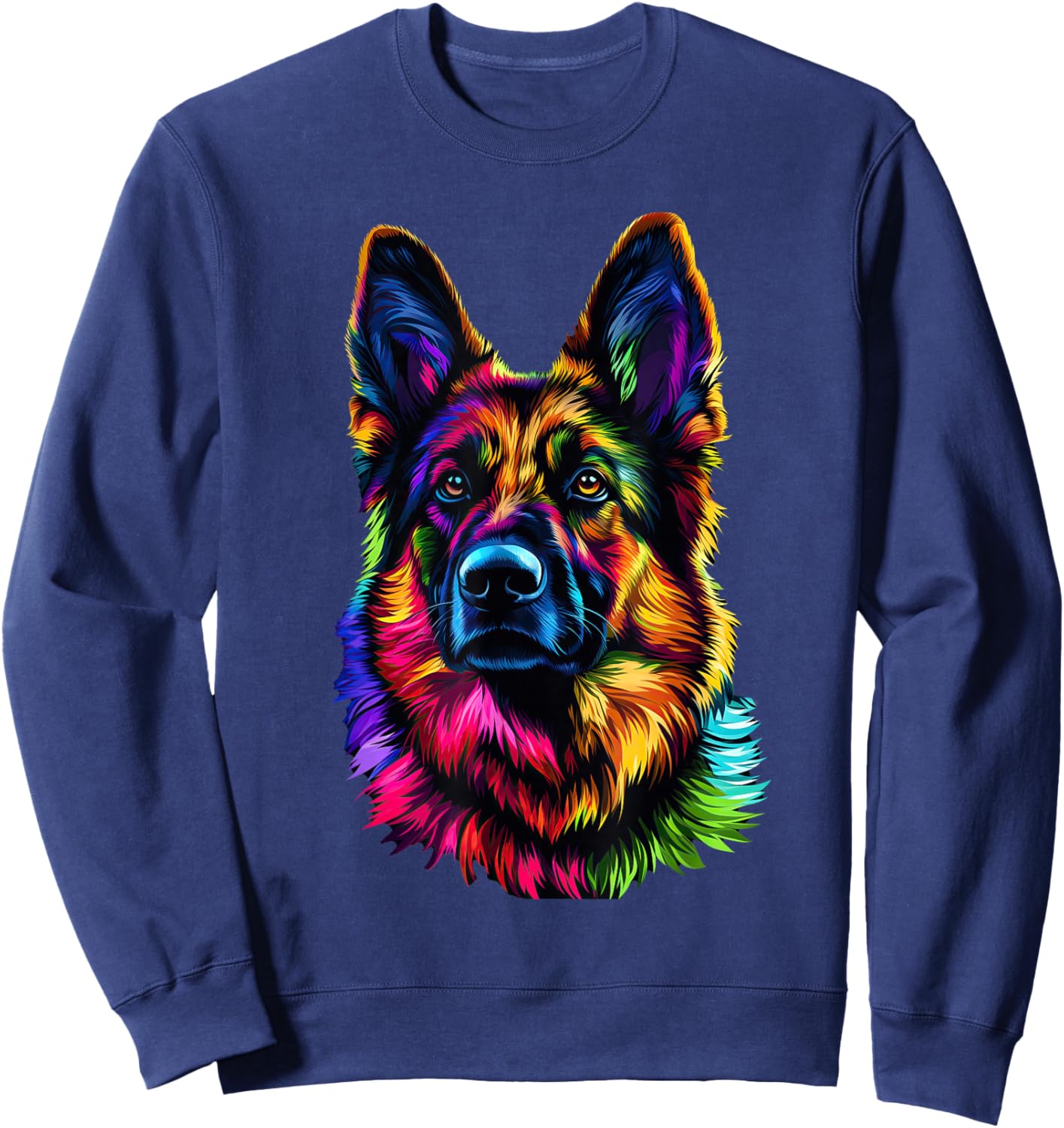 Colorful German Shepherd Pop Art Dog Lovers Gift Sweatshirt - Sweatshirt | Navy