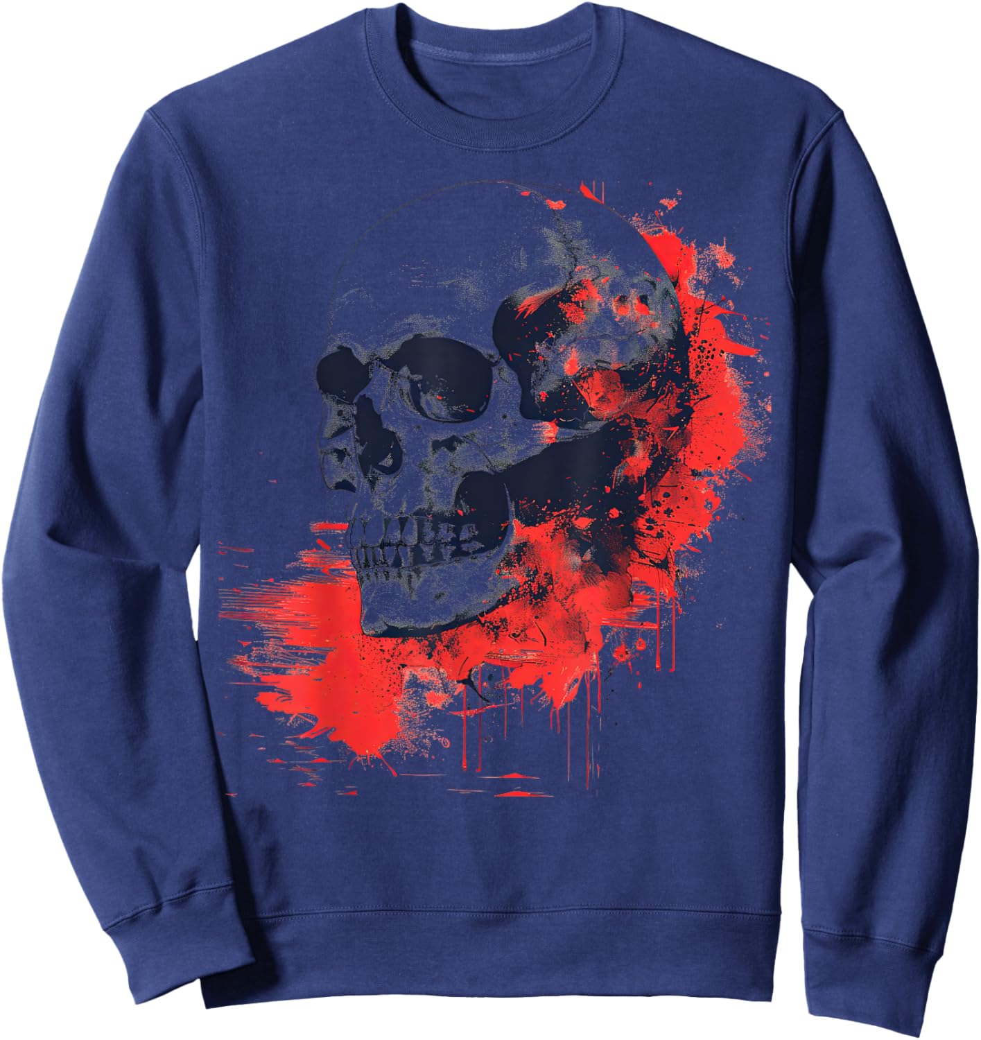 Halloween Maroon and Ebony Splatter Sweatshirt - Sweatshirt | Navy