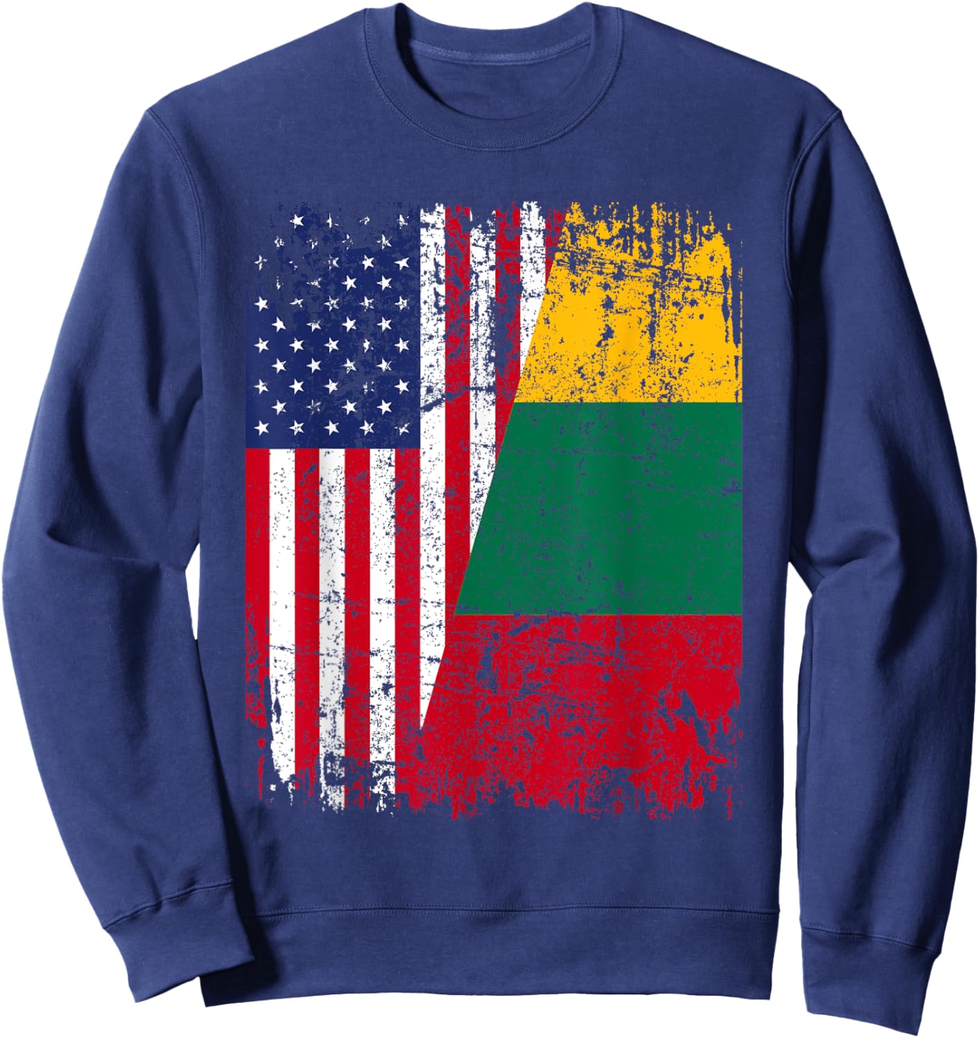 LITHUANIAN American Flag | Men Women Kids | LITHUANIA Sweatshirt - Sweatshirt | Navy