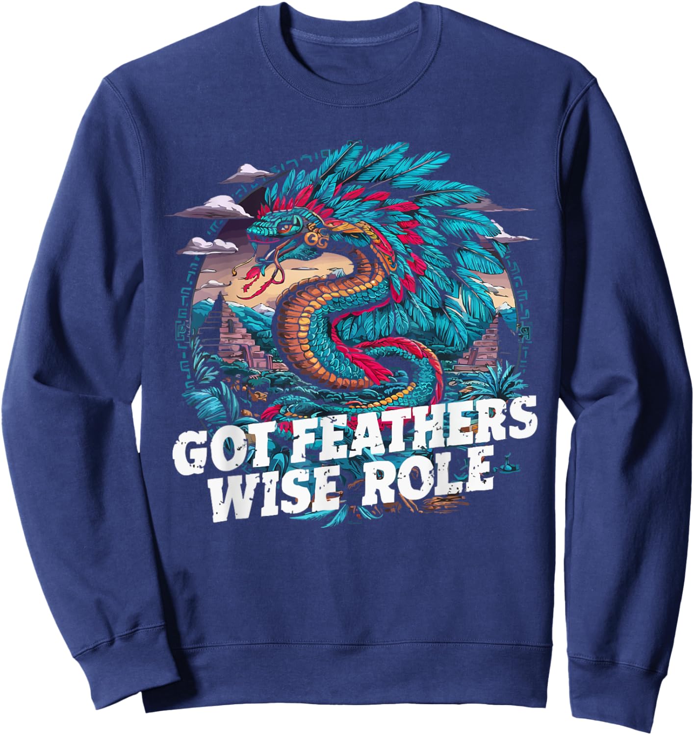 Aztec God Aztec Culture Mayan Indigenous Quetzalcoatl Sweatshirt - Sweatshirt | Navy