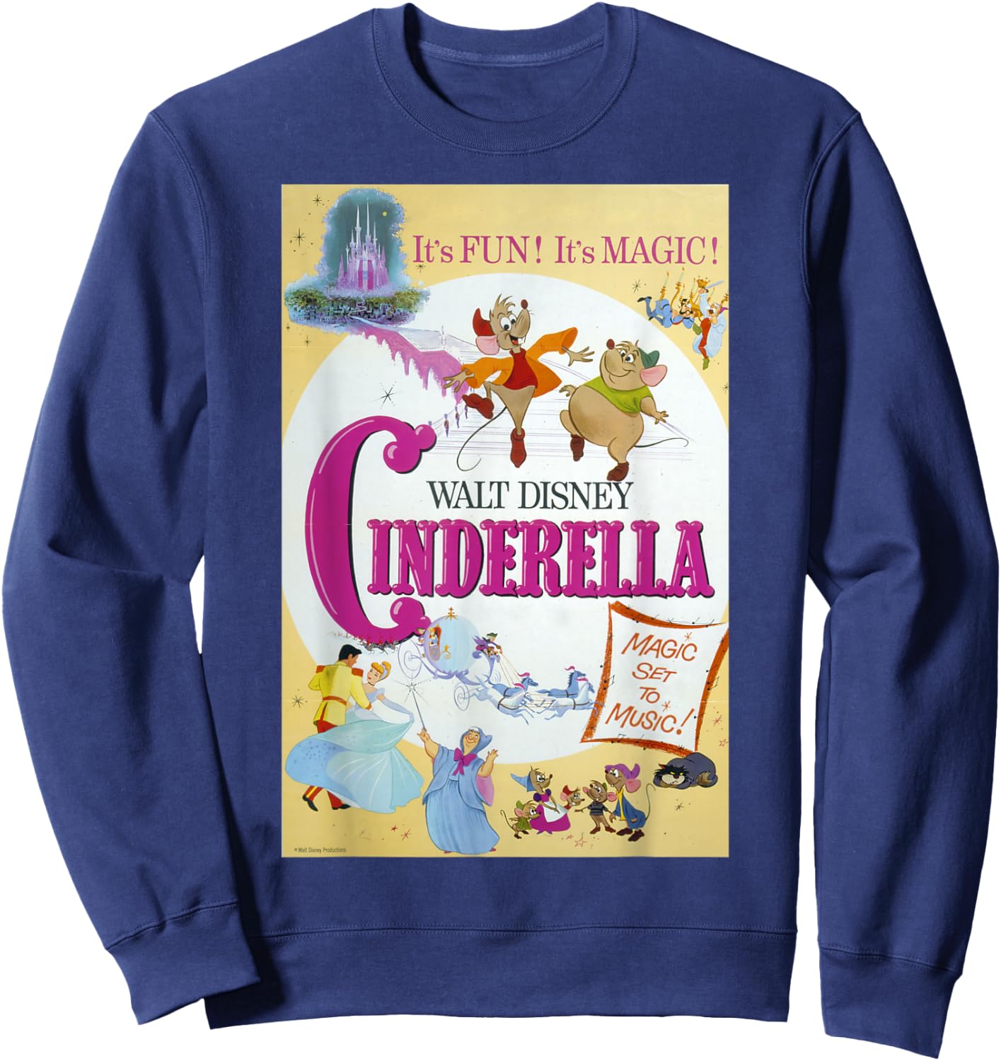Disney Cinderella Vintage Poster Small Sweatshirt - Sweatshirt | Navy