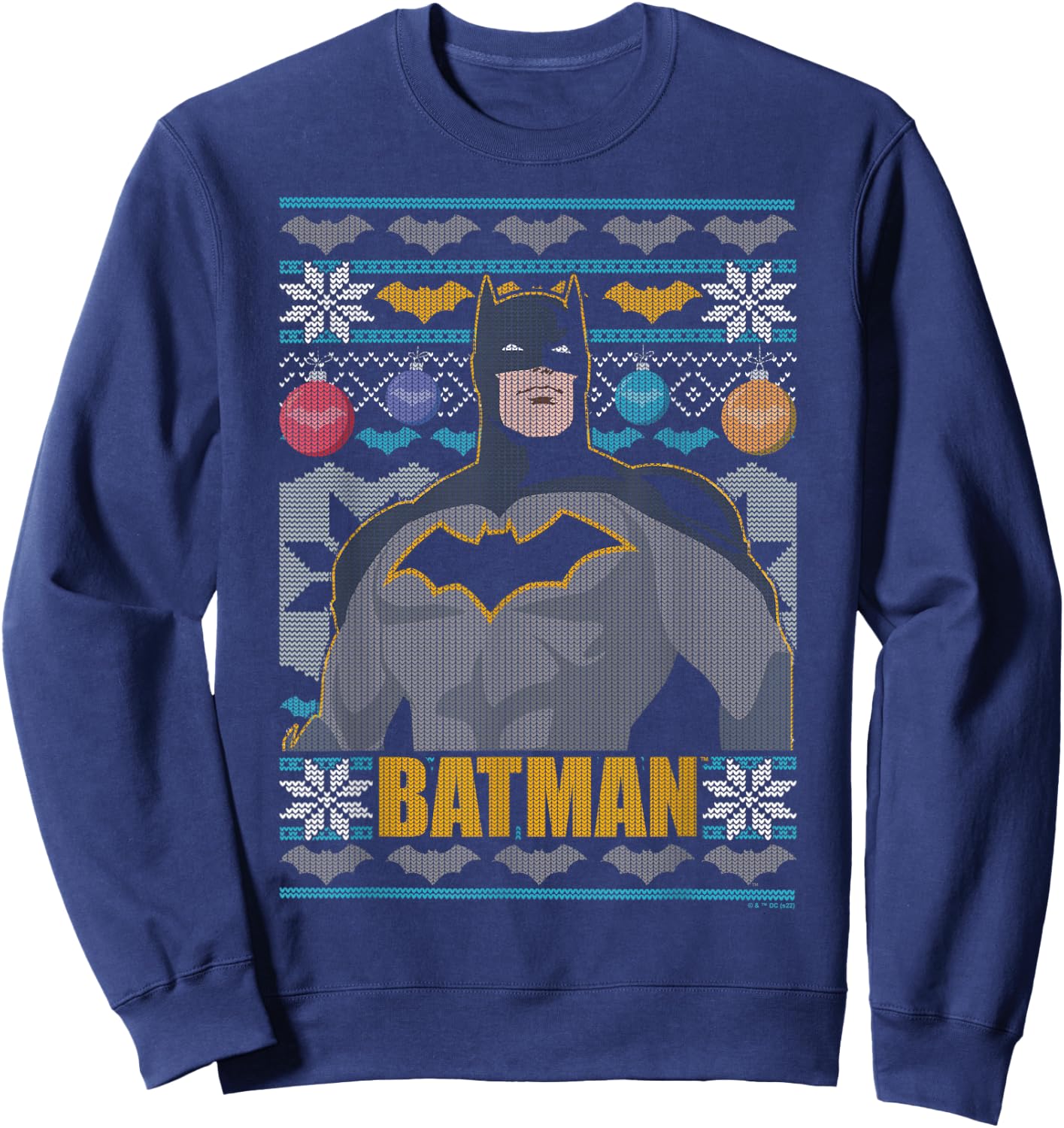 DC Comics Christmas Batman Ugly Sweater Sweatshirt - Sweatshirt | Navy