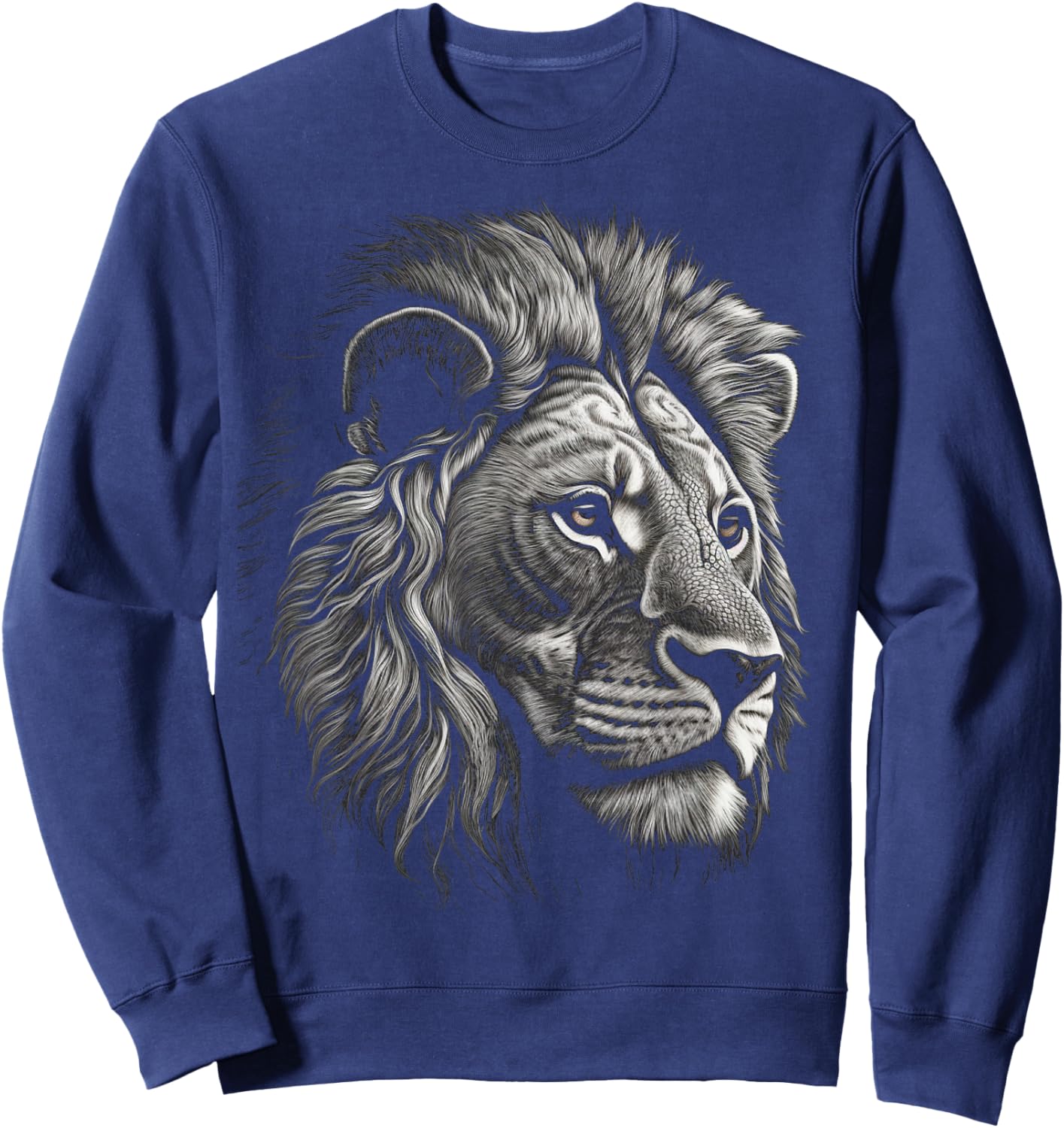 Löwe in Weiß - Tierlöwe Sweatshirt - Sweatshirt | Navy