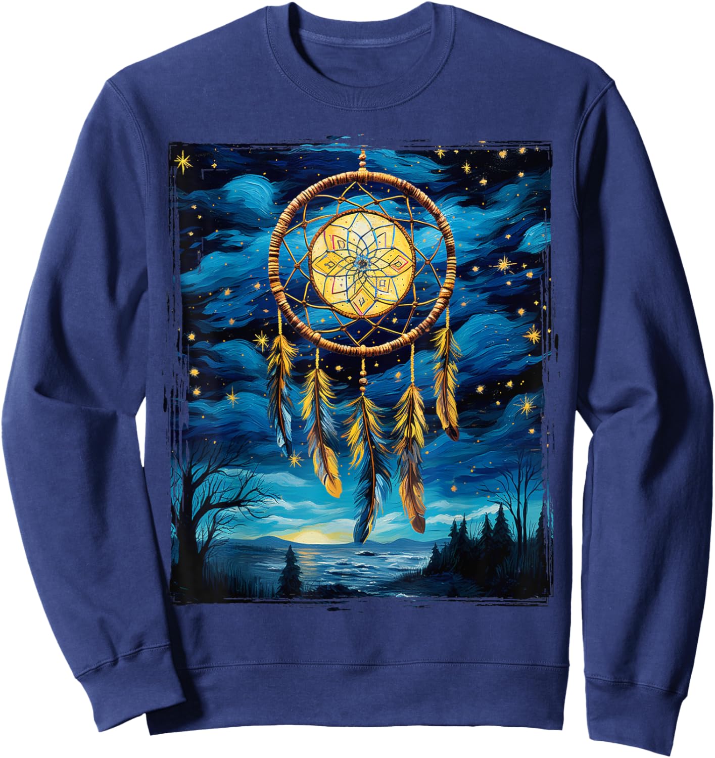 Native American Dreamcatcher Indian Design Sweatshirt - Sweatshirt | Navy
