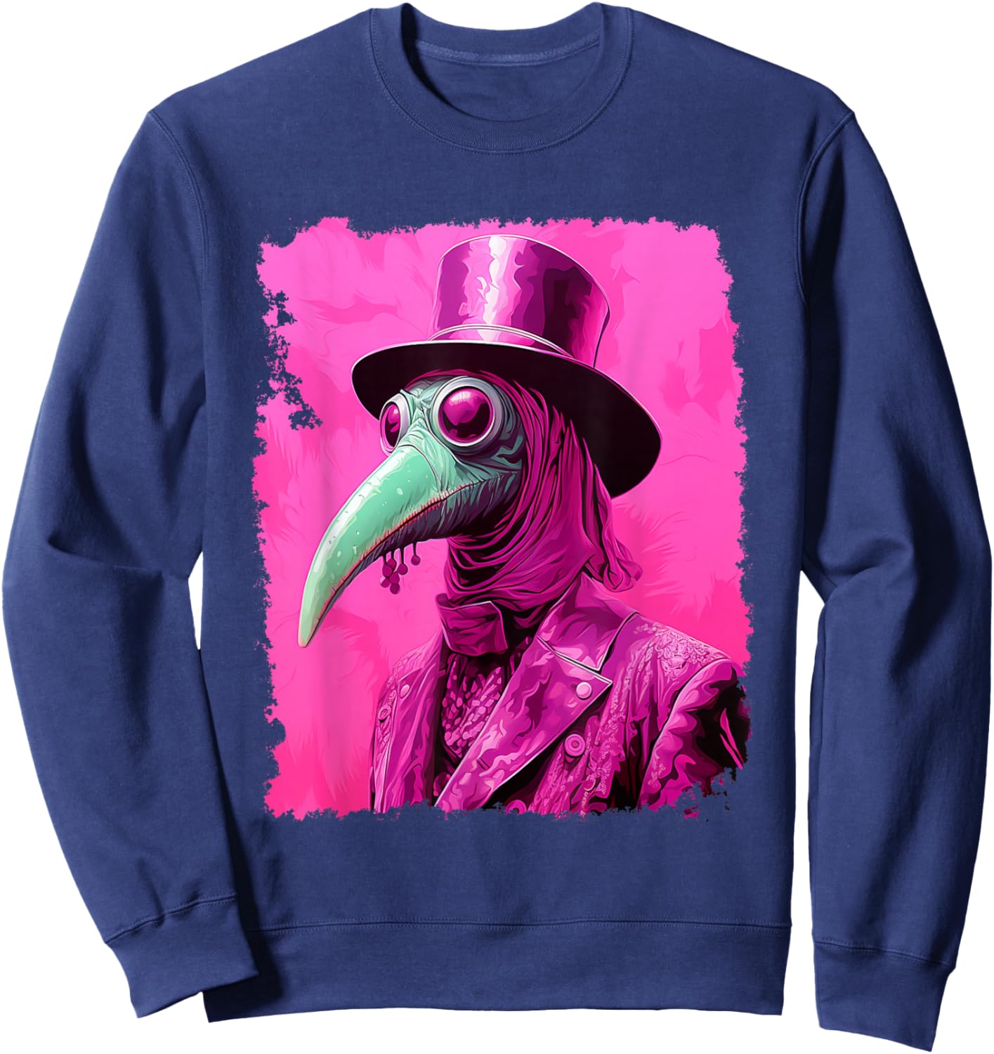 Pink Plague Doctor Sweatshirt - Sweatshirt | Navy