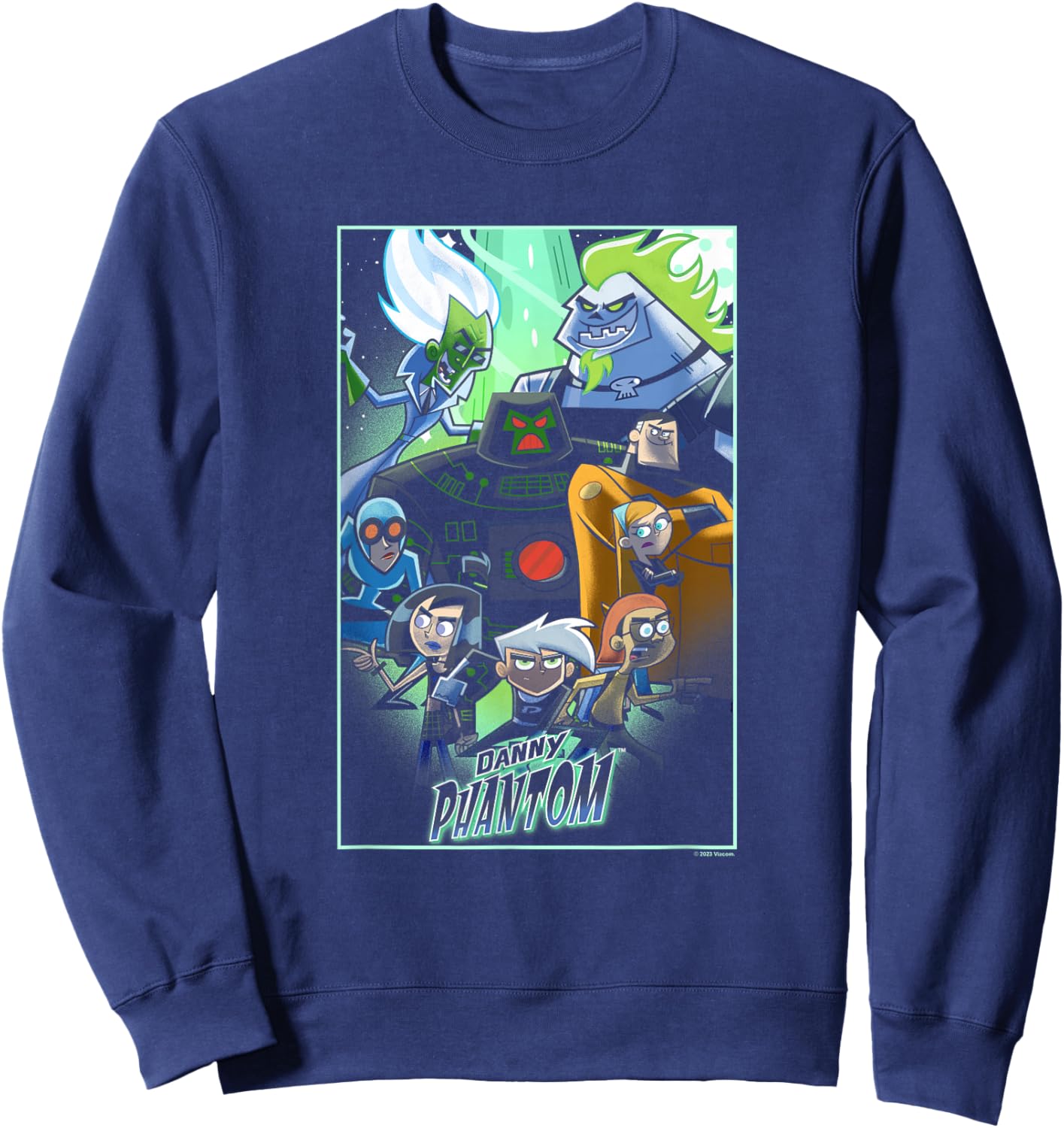 Danny Phantom Superhero Ghost Hunter Group Shot Poster Sweatshirt - Sweatshirt | Navy