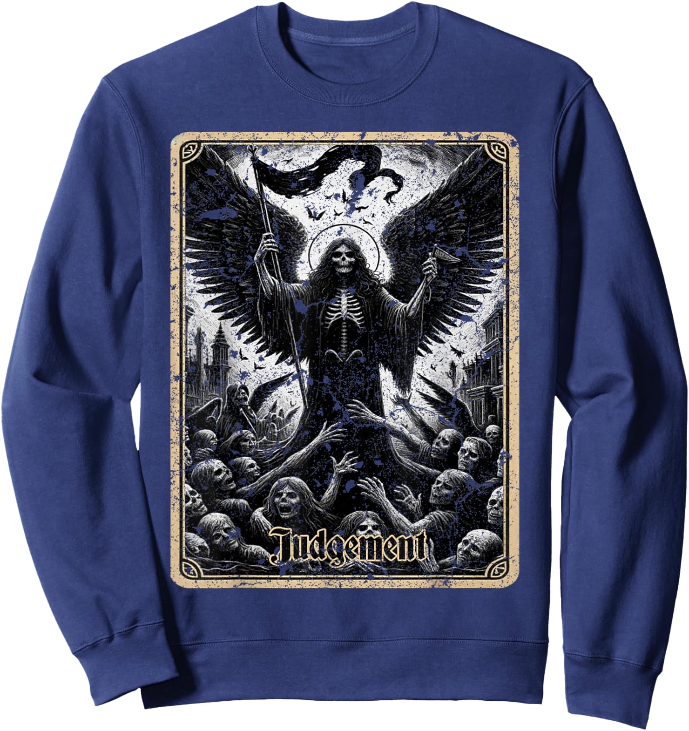 Judgement Tarot Card Scary Sweatshirt - Sweatshirt | Navy