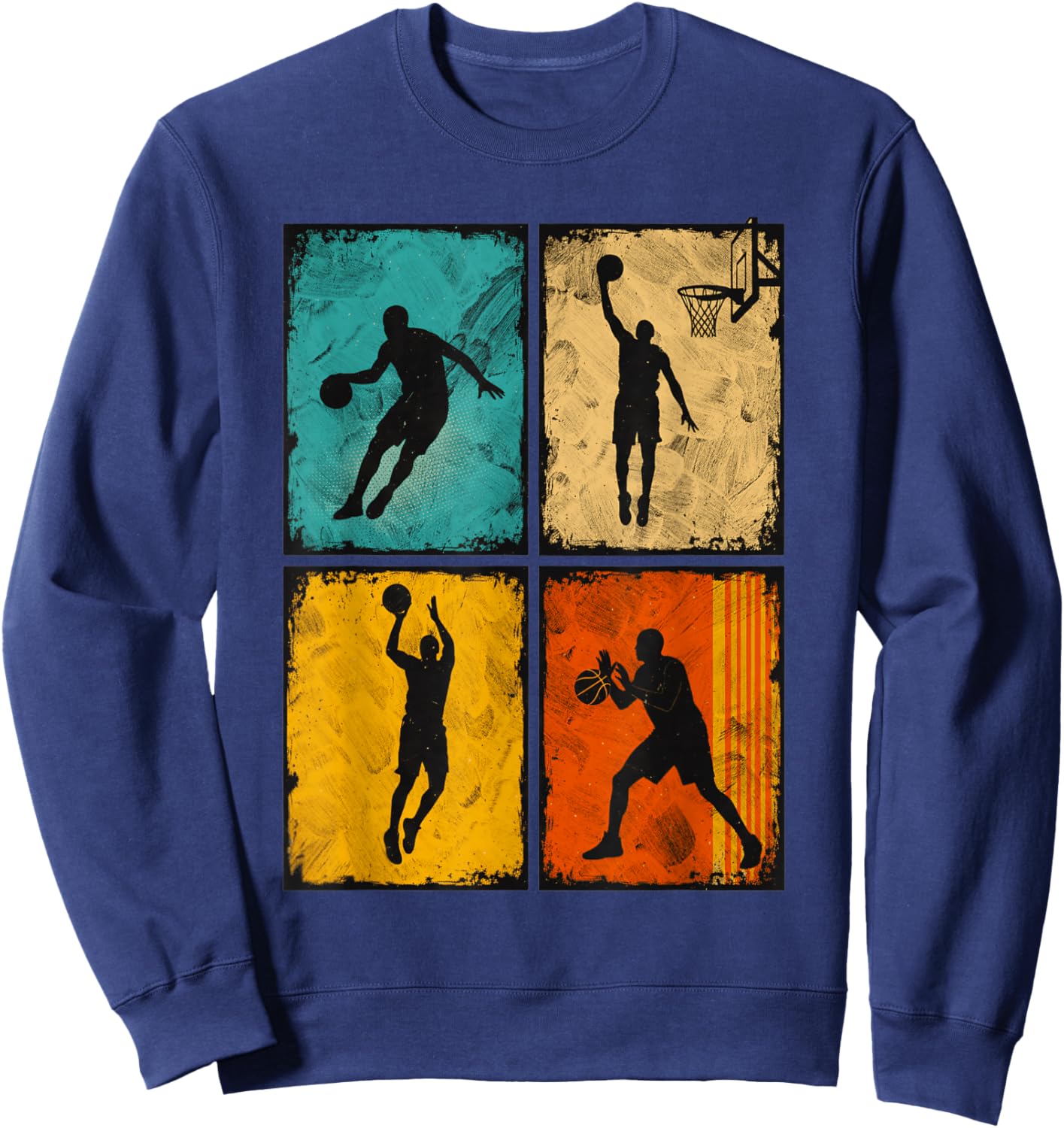 Cool Basketball Player Boys Kids Men Basketball Sweatshirt - Sweatshirt | Navy