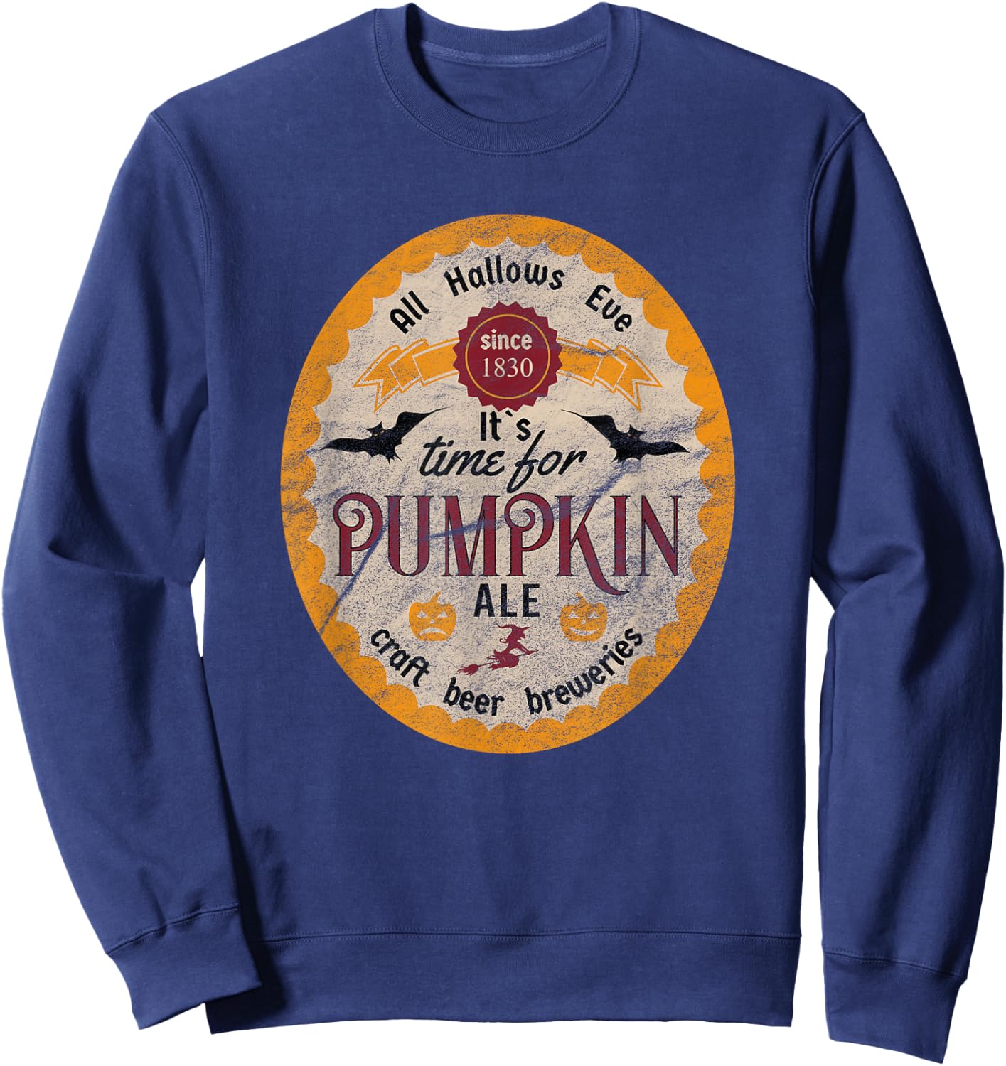 Halloween Craft Beer Pumpkin Ale Sweatshirt - Sweatshirt | Navy