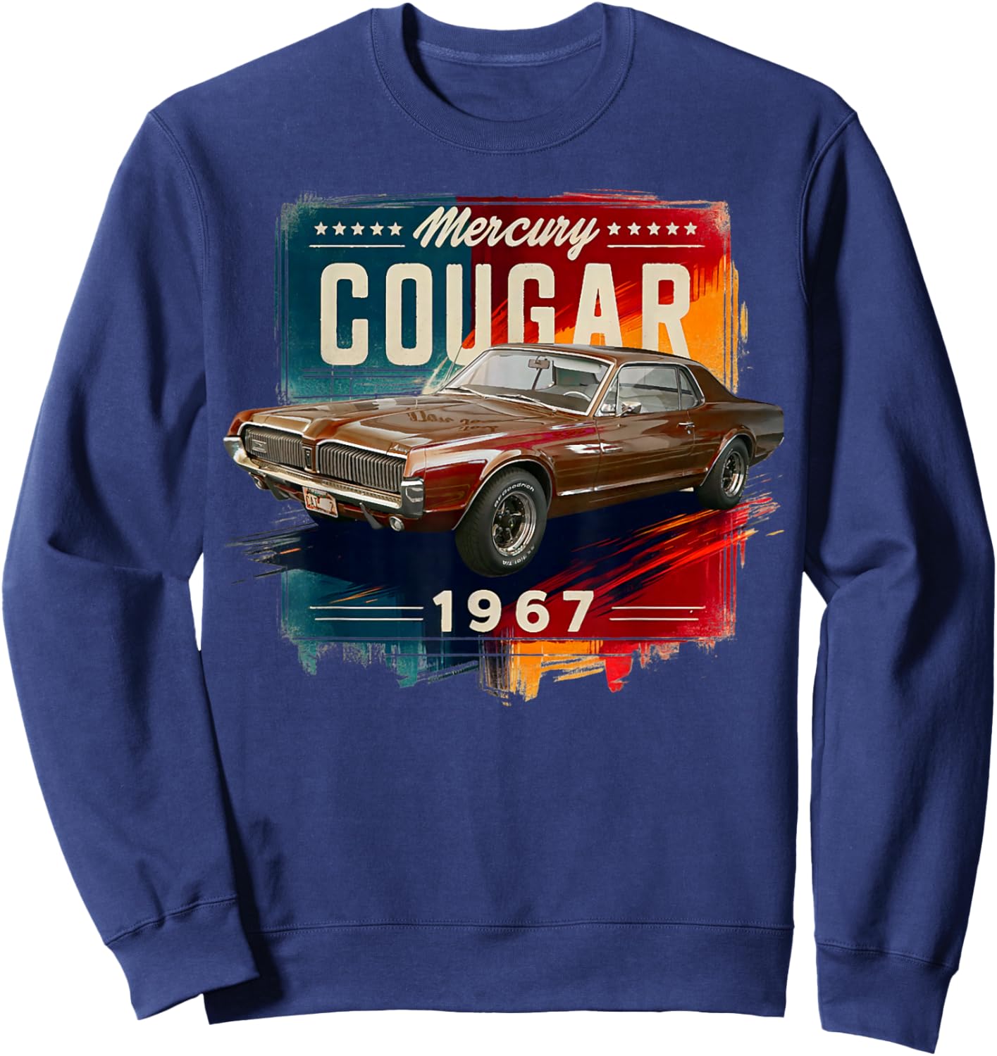 1967 Mercury Classic Cougar Vinatge Cars Sweatshirt - Sweatshirt | Navy