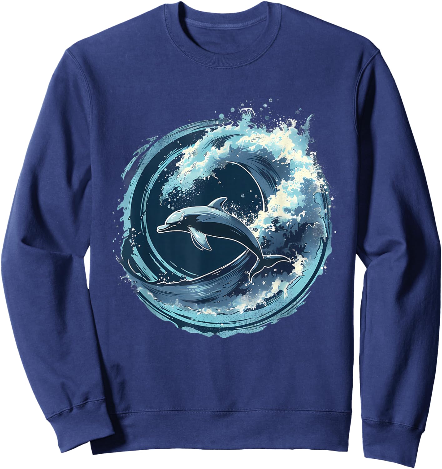 Dolphin Sea Ocean Dolphin Ocean Sea Animal Dolphin Lover Sweatshirt - Sweatshirt | Navy