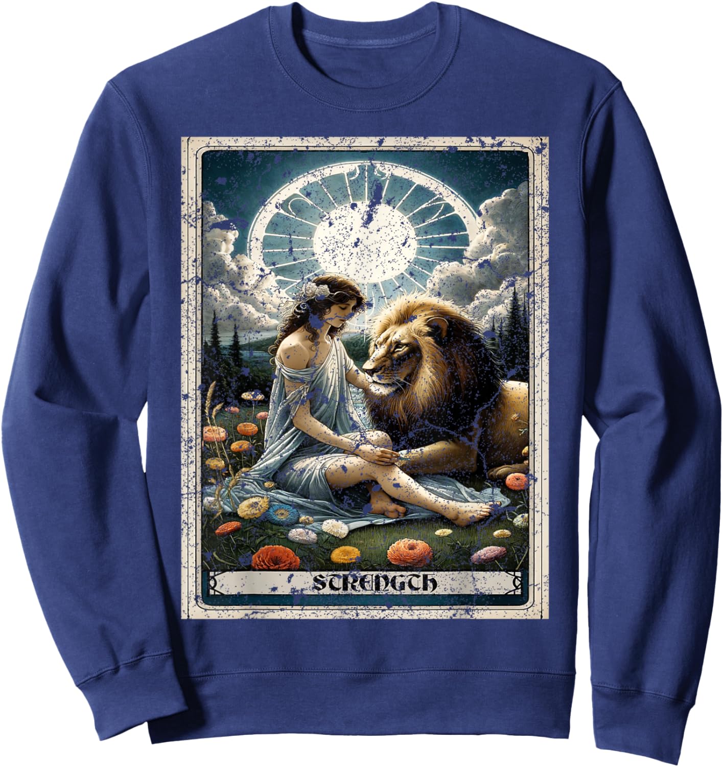 Strength Tarot Card Sweatshirt - Sweatshirt | Navy