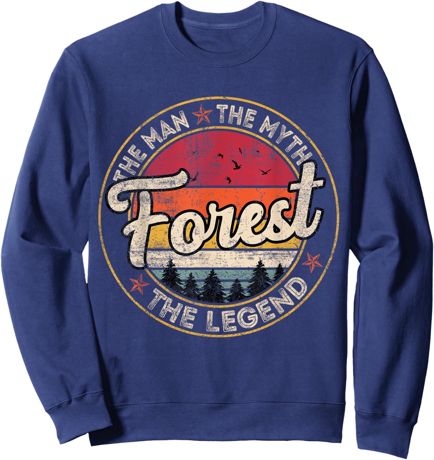 Forest The Man The Myth The Legend Personalized Name Sweatshirt - Sweatshirt | Navy