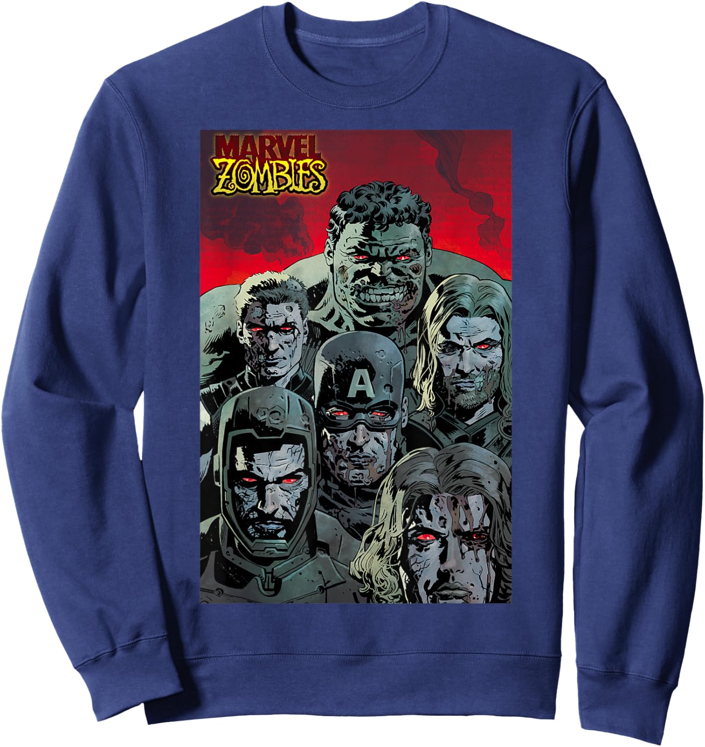 Marvel Zombies Avengers Zombie Group Shot Sweatshirt - Sweatshirt | Navy