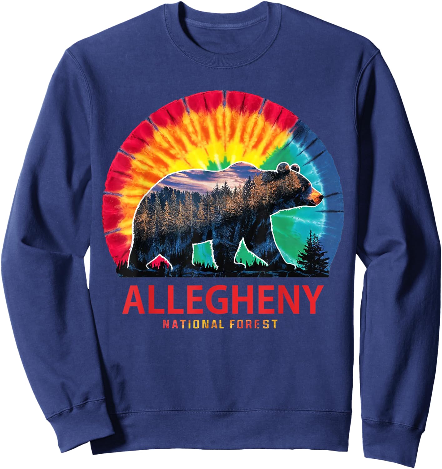 Bear Allegheny National Forest Pennsylvania Hiking Souvenir Sweatshirt - Sweatshirt | Navy