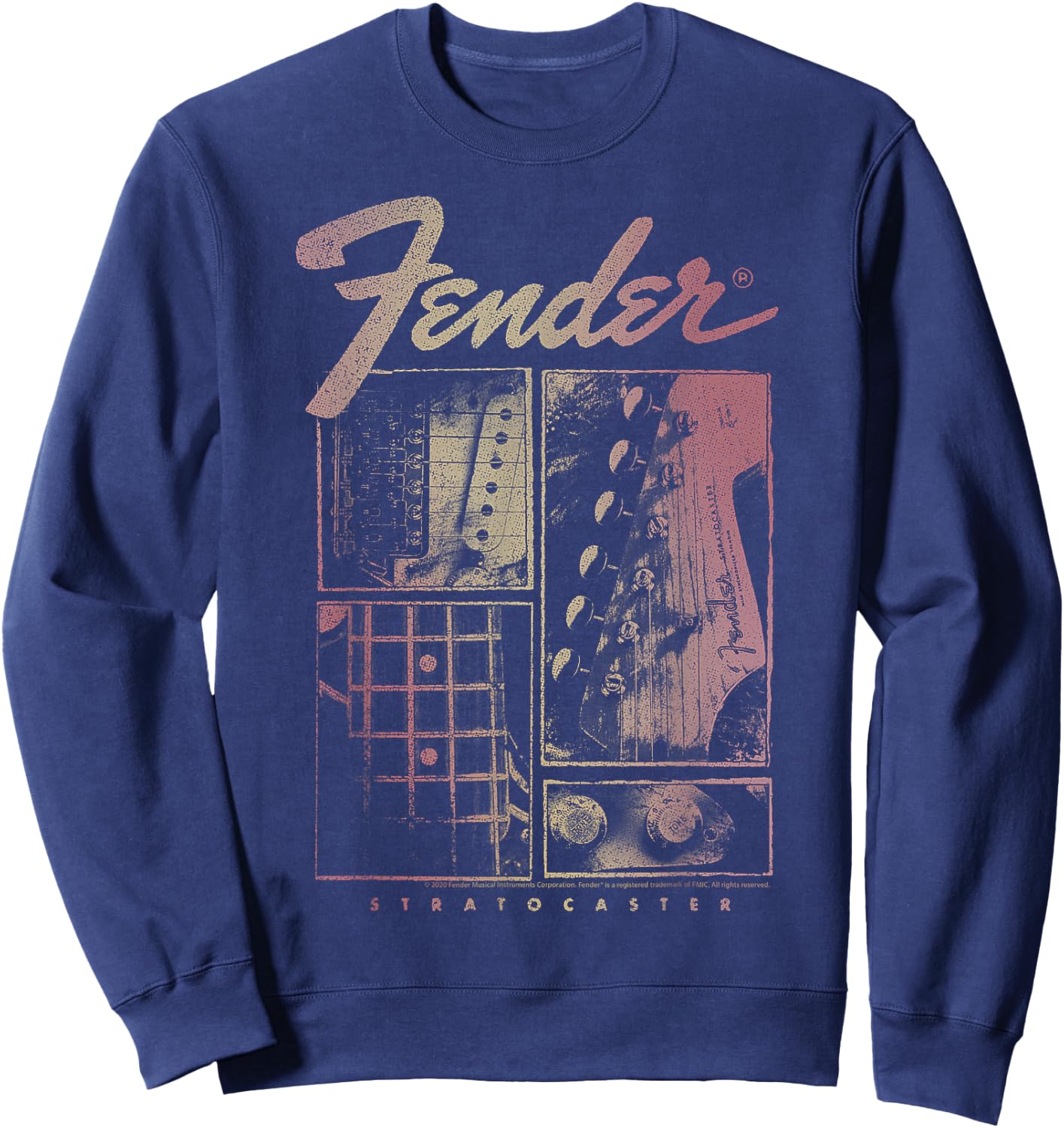 Fender Stratocaster Panels Sweatshirt - Sweatshirt | Navy