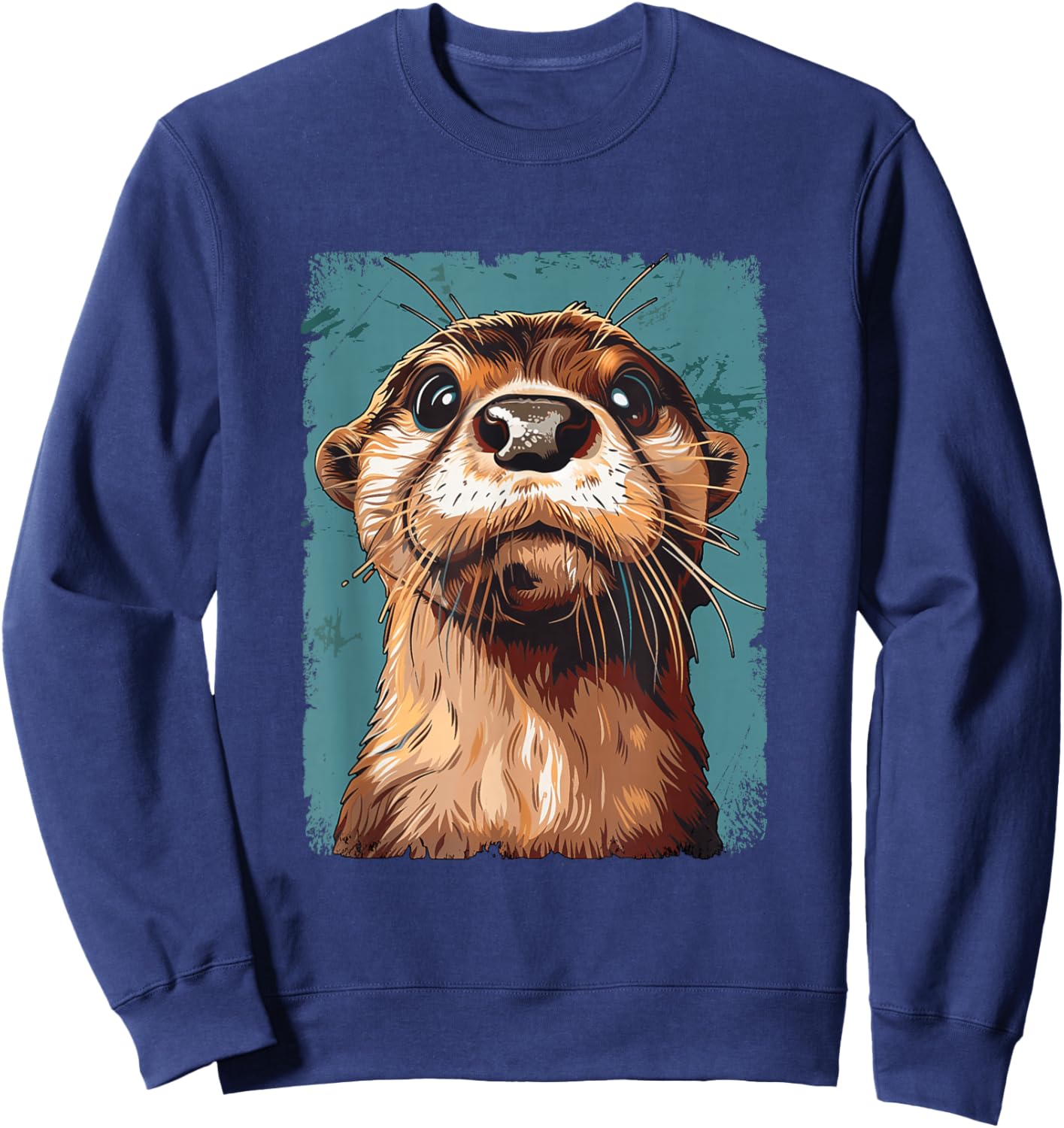 River Otter Lover For Boys Girls Cute Otter Animal Funny Sweatshirt - Sweatshirt | Navy