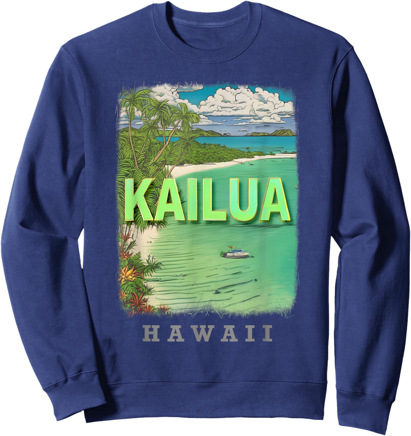 Kailua Hawaii HI Tropical Paradise SD586 Sweatshirt - Sweatshirt | Navy